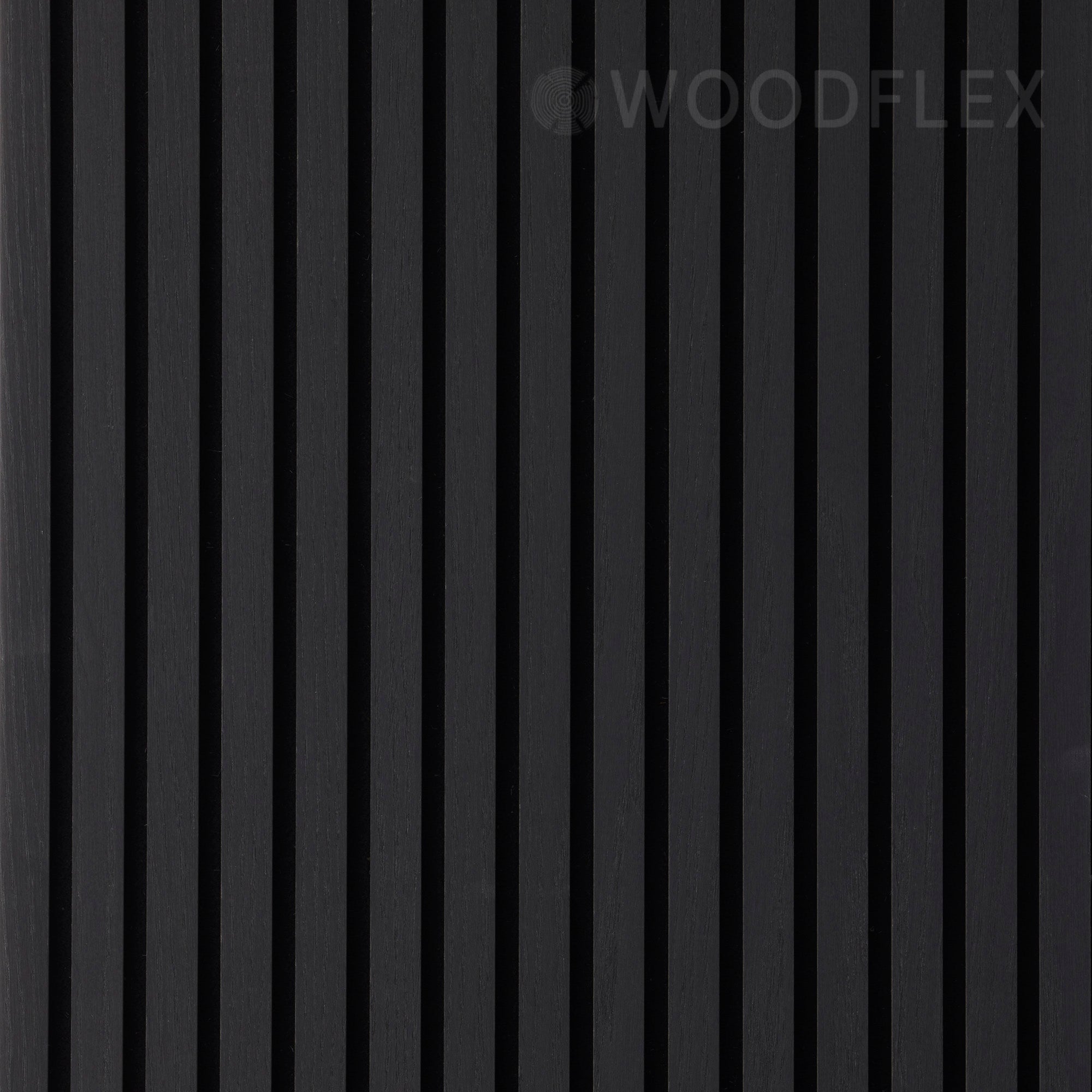WOODFLEX Flexible Acoustic Wood Slat Wall Panel - Black Veneer Soundproofing Panel 106