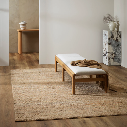 Baya Papeete Jute Floor Rug 250cm x 350cm - Natural Fiber Area Rug for Living Room, Bedroom & Dining Room - Eco-Friendly Home Decor