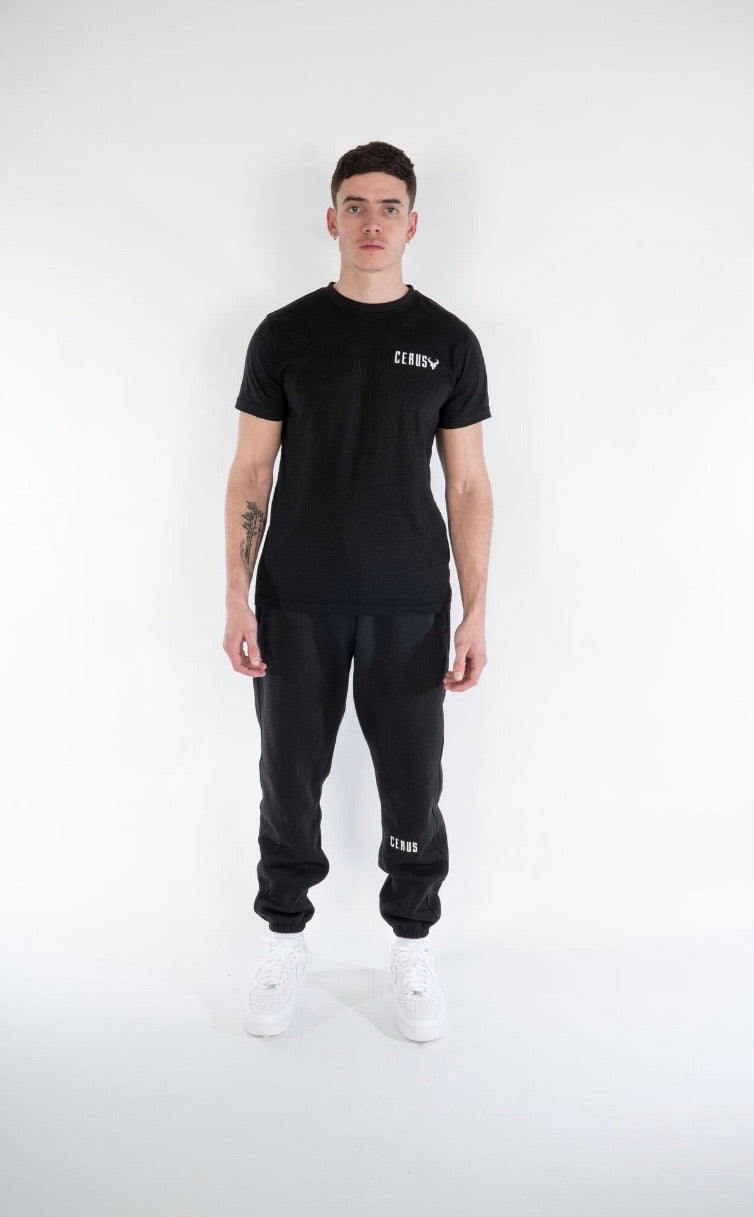 Cerus Black Slim Fit Legacy Sweatpants for Men - Comfortable Joggers with Elastic Waistband & Pockets - Perfect for Gym, Lounge & Casual Wear