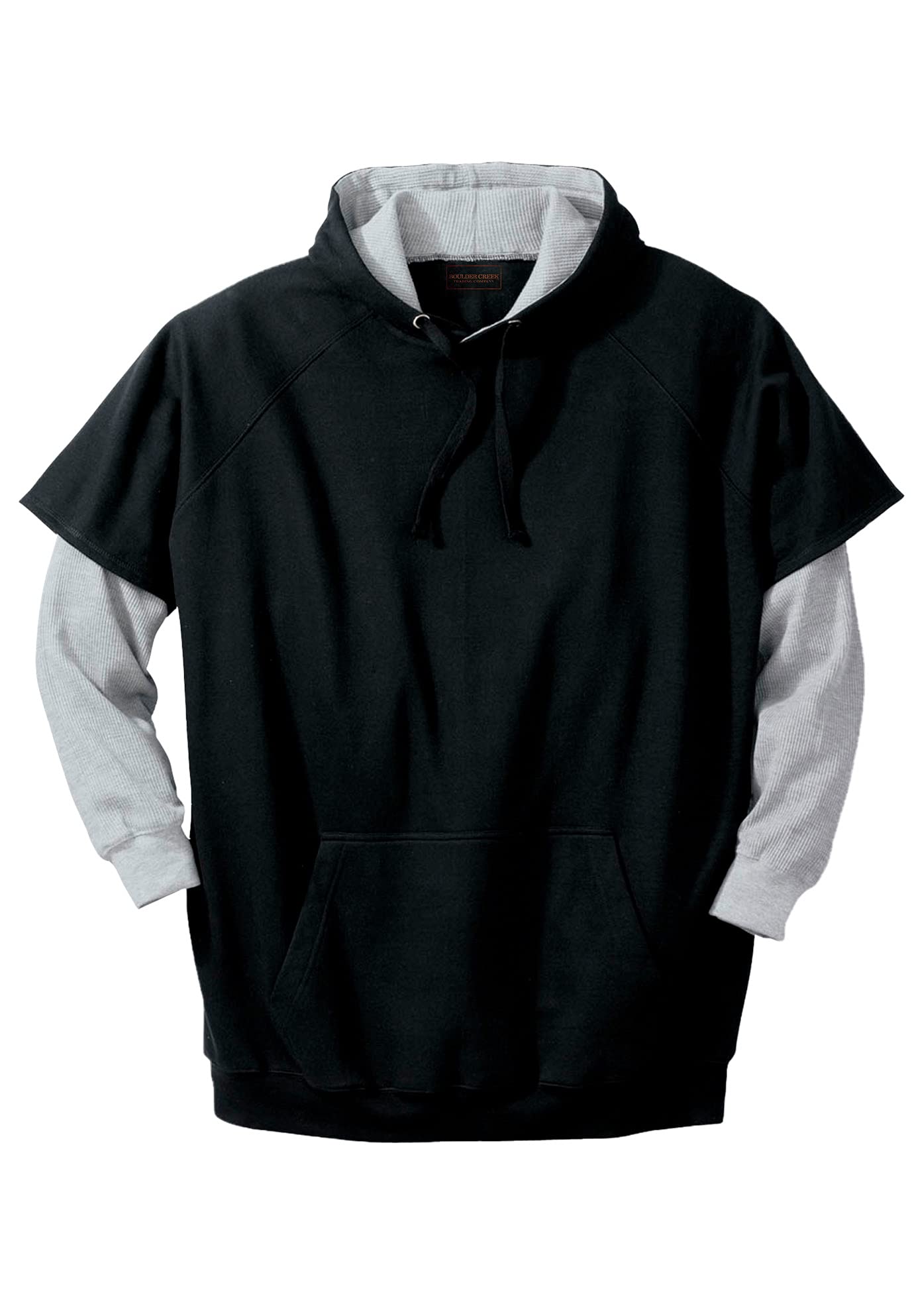 KingSize Men's Big & Tall Thermal Waffle-Lined Hoodie - Warm Winter Pullover for Outdoor Activities & Casual Wear - Boulder Creek Collection