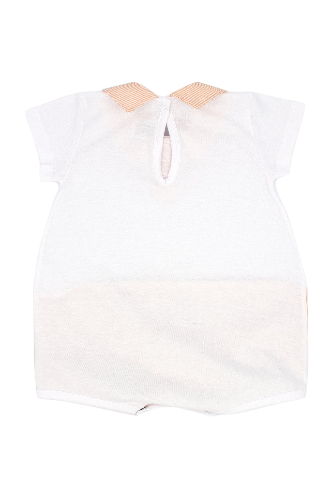 Stylish Holden Apricot Striped Romper for Baby Girls | Soft Cotton Jumpsuit | Perfect for Summer Outings & Photo Shoots