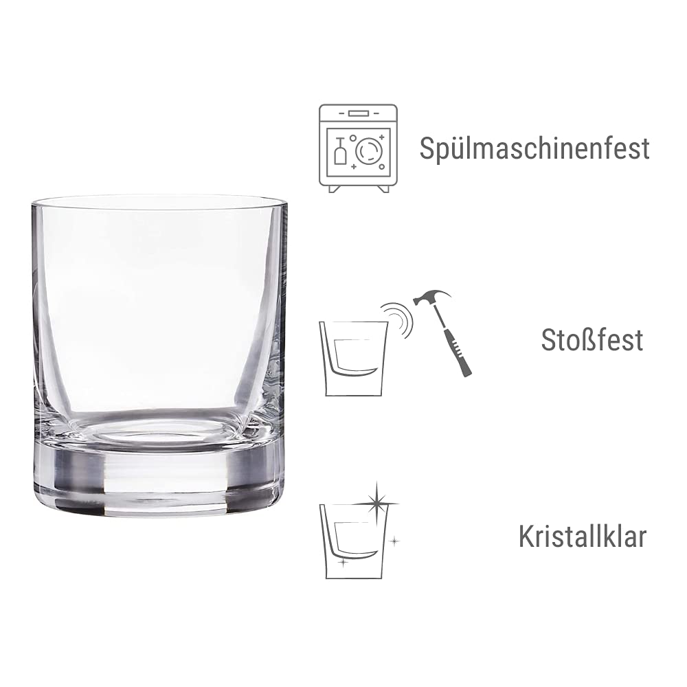 Stoelzle Lausitz New York Bar Tumbler Glass - 6.4 oz (190ml) Small Whiskey Glass for Cocktails, Bourbon, Scotch - Perfect for Home Bar, Parties & Gifts
