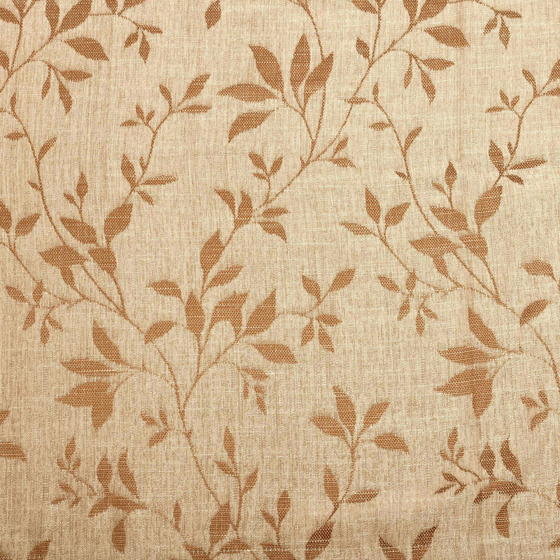 Ghera Jacquard Leaves Grommet Top Curtain Panel Set - Elegant Window Treatment for Living Room & Bedroom Decor
