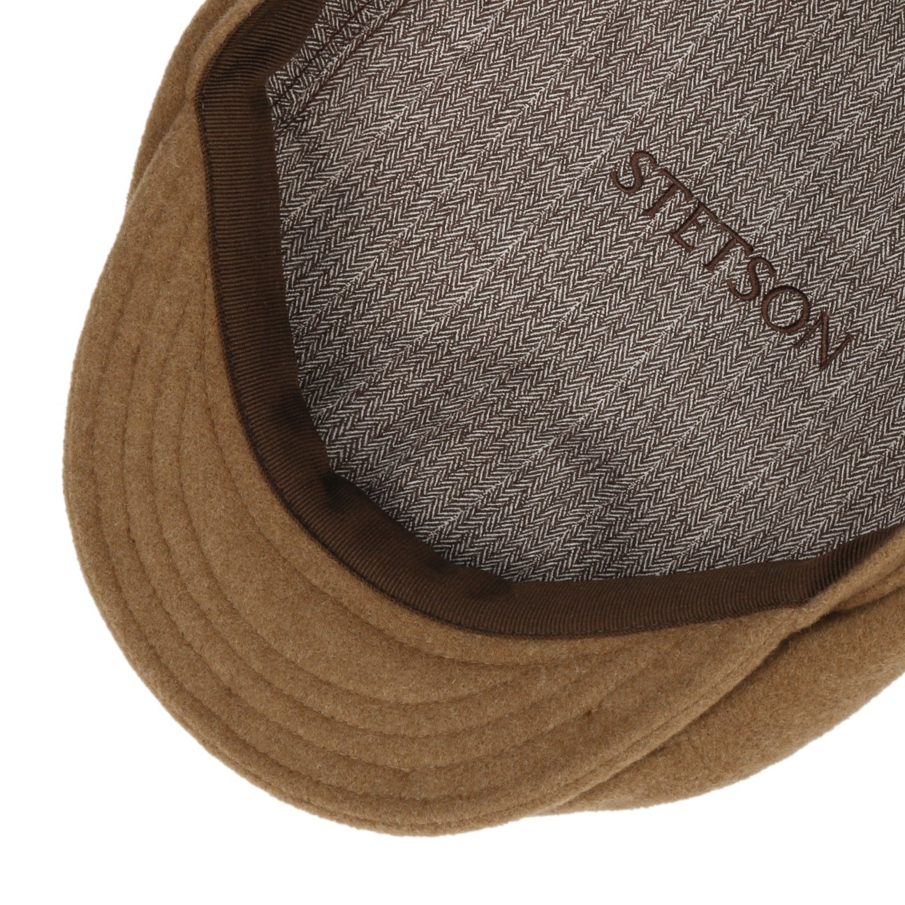 Stetson Reid 6-Panel Flat Cap for Men - Classic Wool Fedora Hat for Casual & Outdoor Wear - Perfect for Golf, Hiking, and Everyday Fashion
