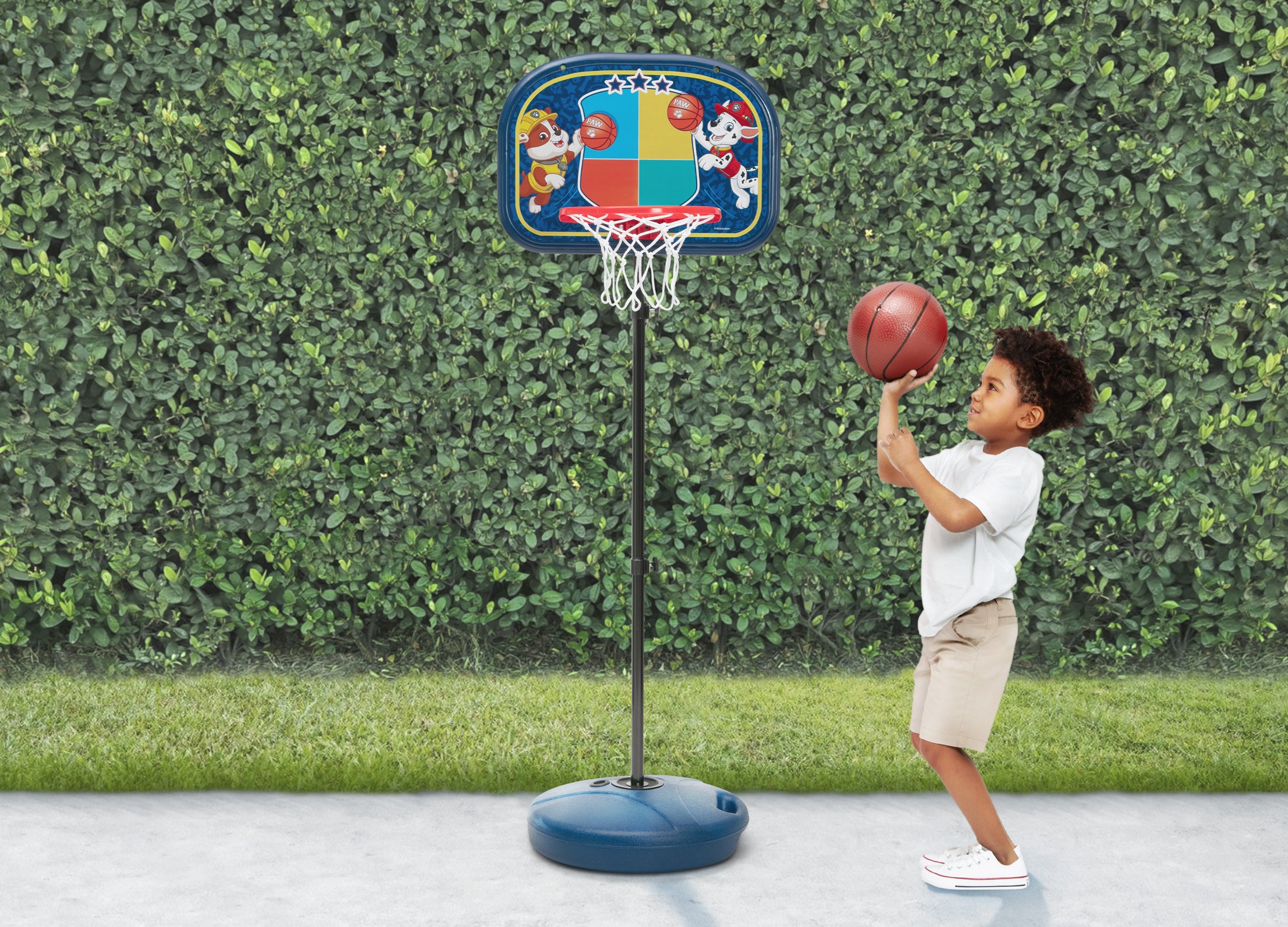 PAW Patrol Kids Basketball Hoop Set - Adjustable Indoor/Outdoor Toy for Boys & Girls - Perfect for Backyard Play, Birthday Gifts & Party Games