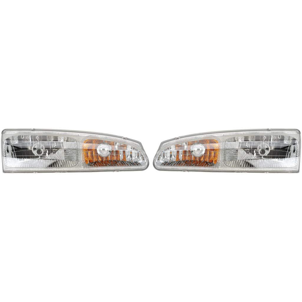1996-1997 Ford Thunderbird Headlight Pair - Driver & Passenger Side Replacement (FO2502136 & FO2503136) - Compatible with F6SZ 13008 BJ & F6SZ 13008 AJ - Perfect for Night Driving & Vehicle Restoration Projects