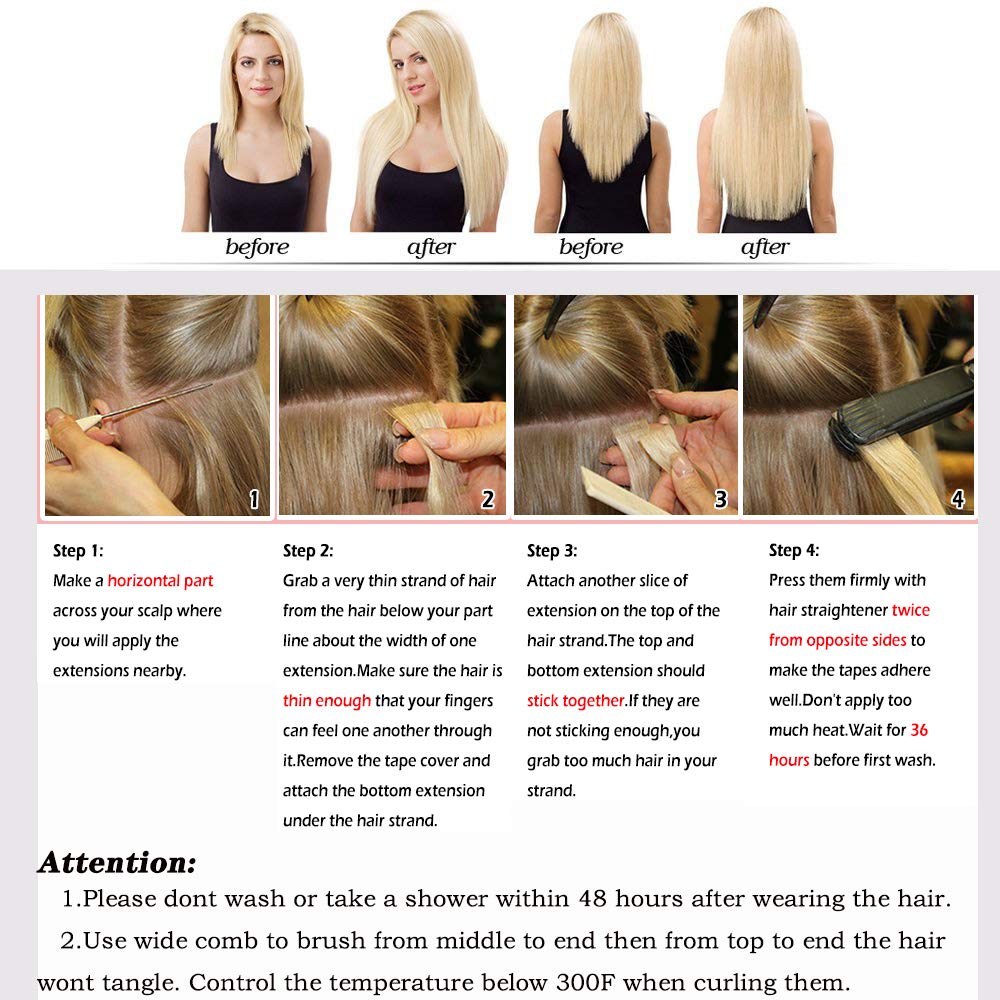 20Pcs 20In 50g Tape-In Human Hair Extensions - Honey Brown Mixed Bleach Blonde 100% Natural Silky Straight Hair for Women | Perfect for Volume Boost, Styling & Everyday Fashion Looks