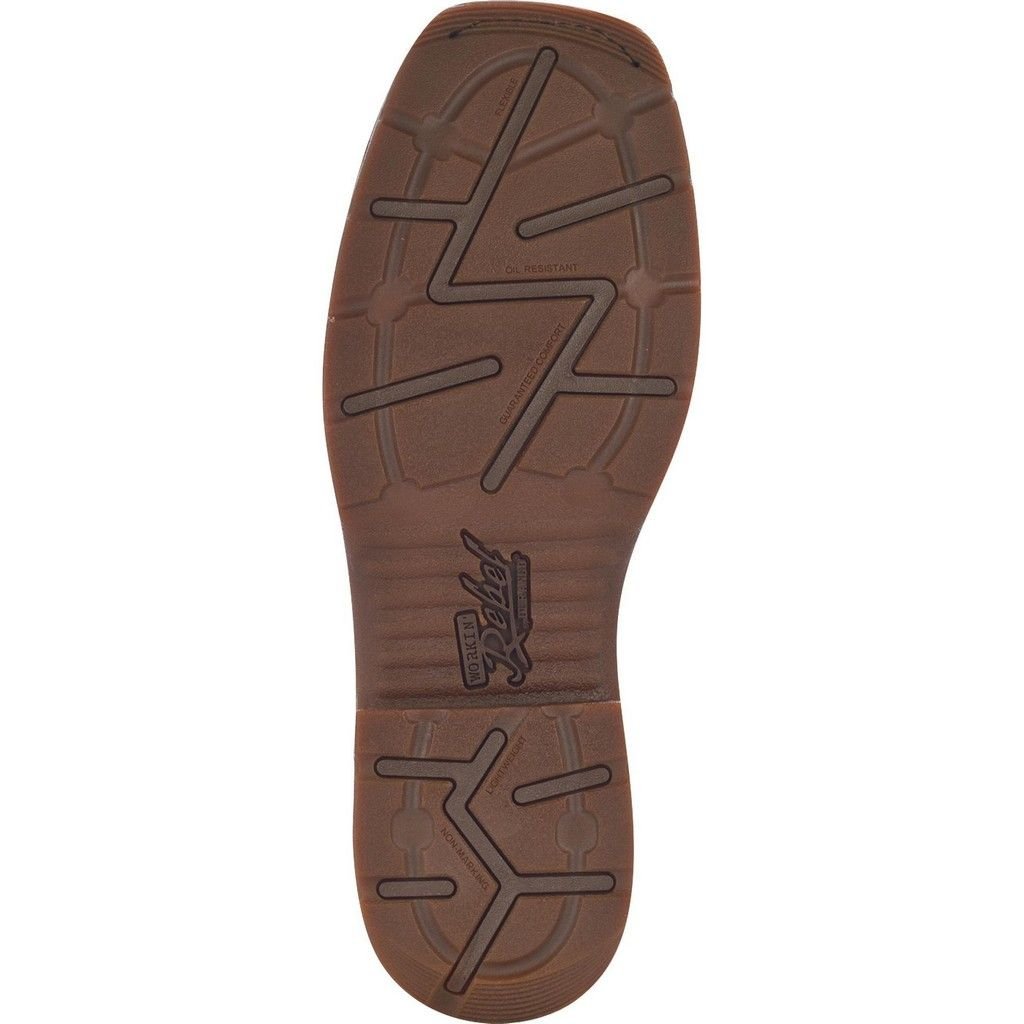 Durango Men's Workin' Rebel Western Boot with Composite Safety Toe - Chocolate Brown - Size 9.5 D(M) US - Durable Work Boots for Construction, Ranch & Outdoor Activities