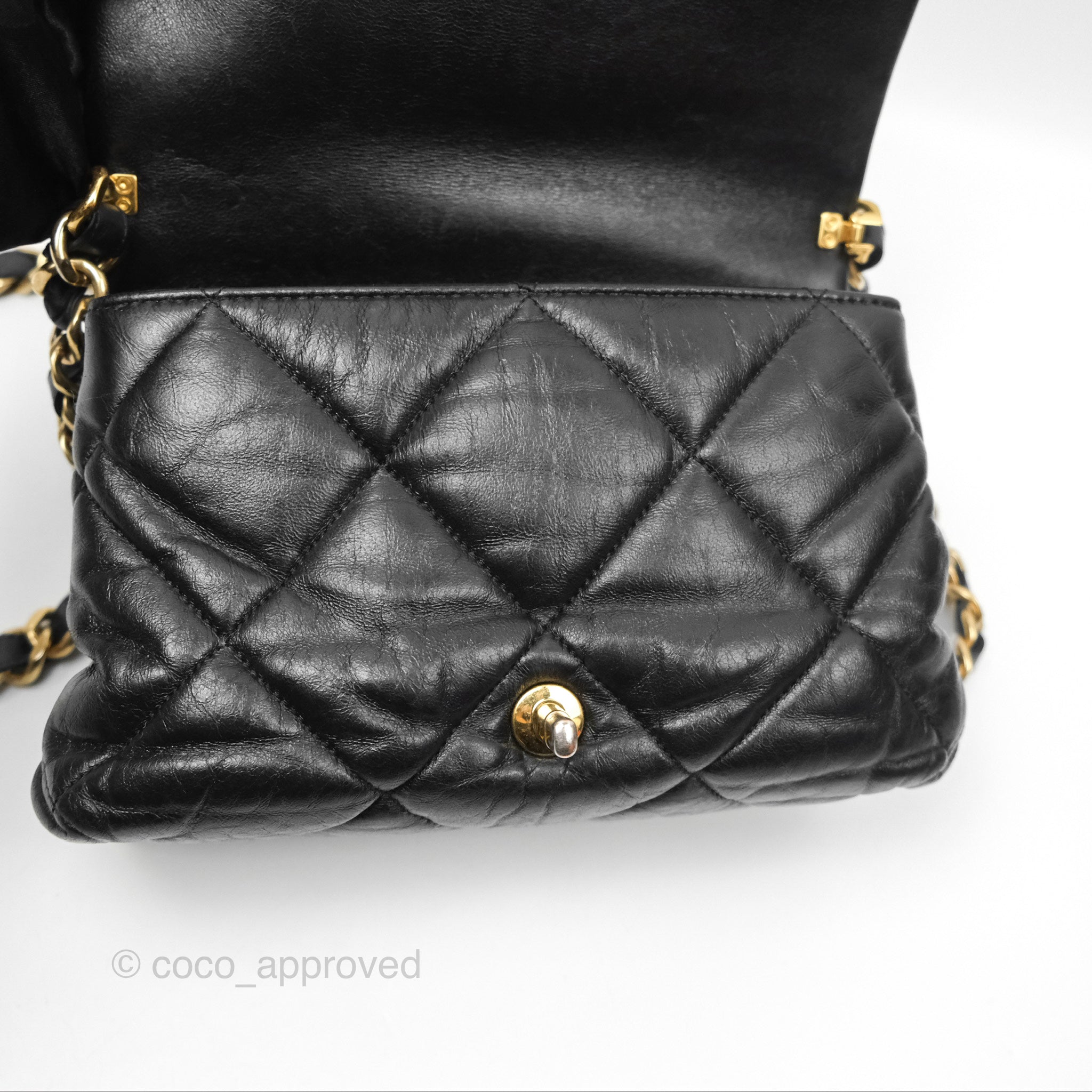 Chanel Classic Flap Bag with Chain Handle - Black Goatskin Leather & Gold Hardware | Luxury Shoulder Bag for Women, Perfect for Evening Events & Date Nights