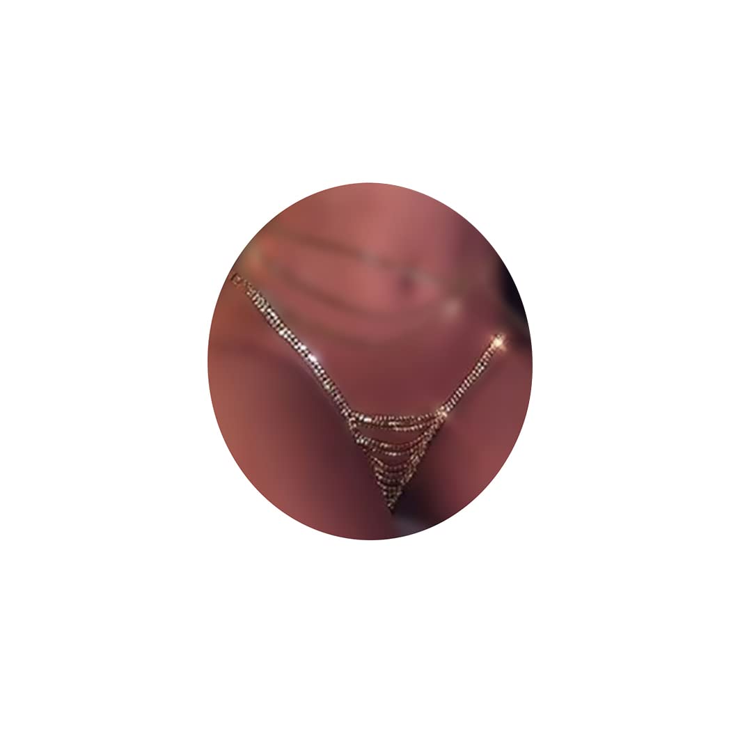 Silver Crystal Rhinestone Belly Chain for Women - Elegant Body Jewelry for Bikini, Beach, Nightclub & Festival Outfits | Sexy Underwear & Thong Accessory for Parties & Special Occasions