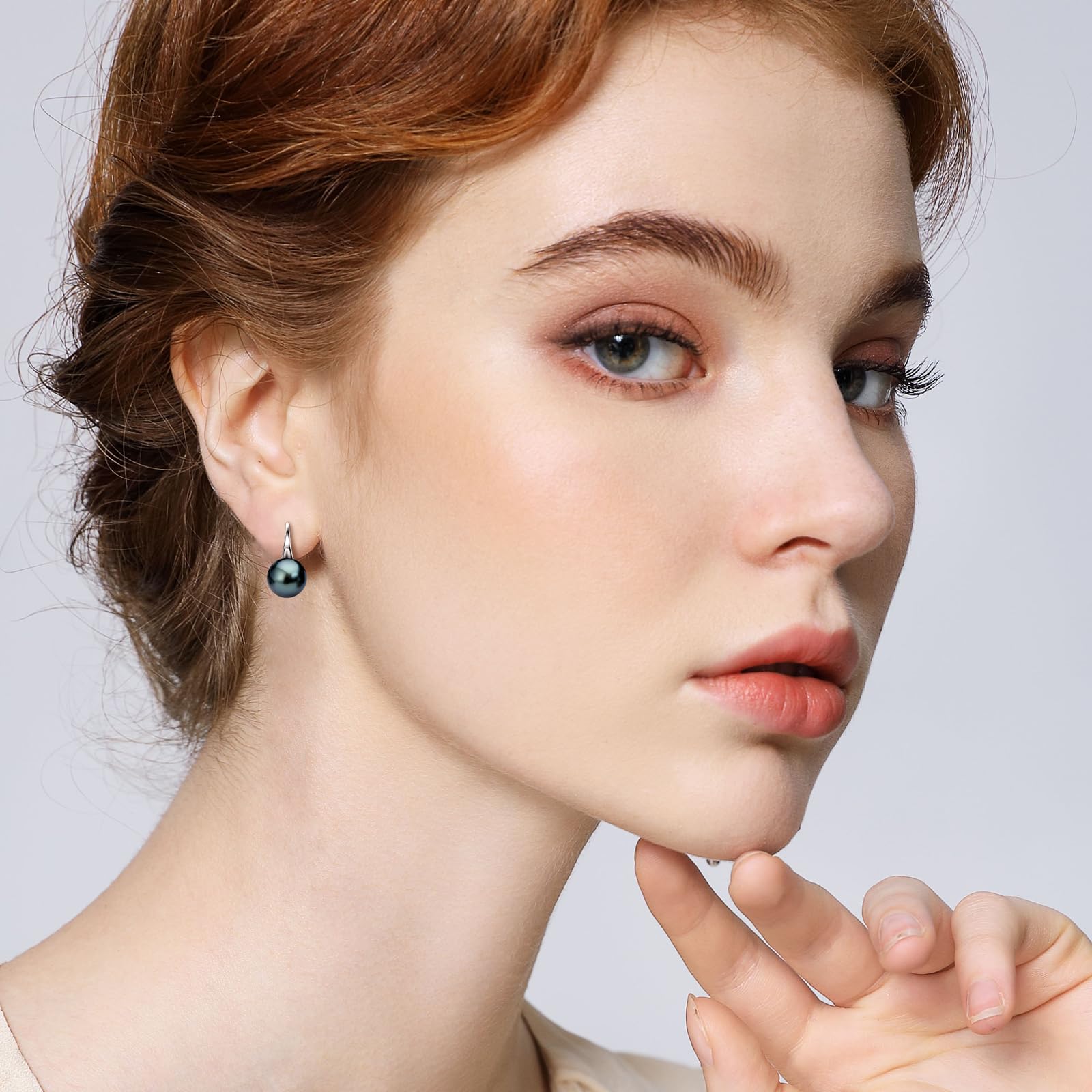 Exquisite Tahitian Black Pearl Drop Earrings - 18K Gold Plated Sterling Silver Jewelry for Women | Perfect Birthday, Anniversary & Christmas Gift | Elegant for Weddings, Parties & Special Occasions