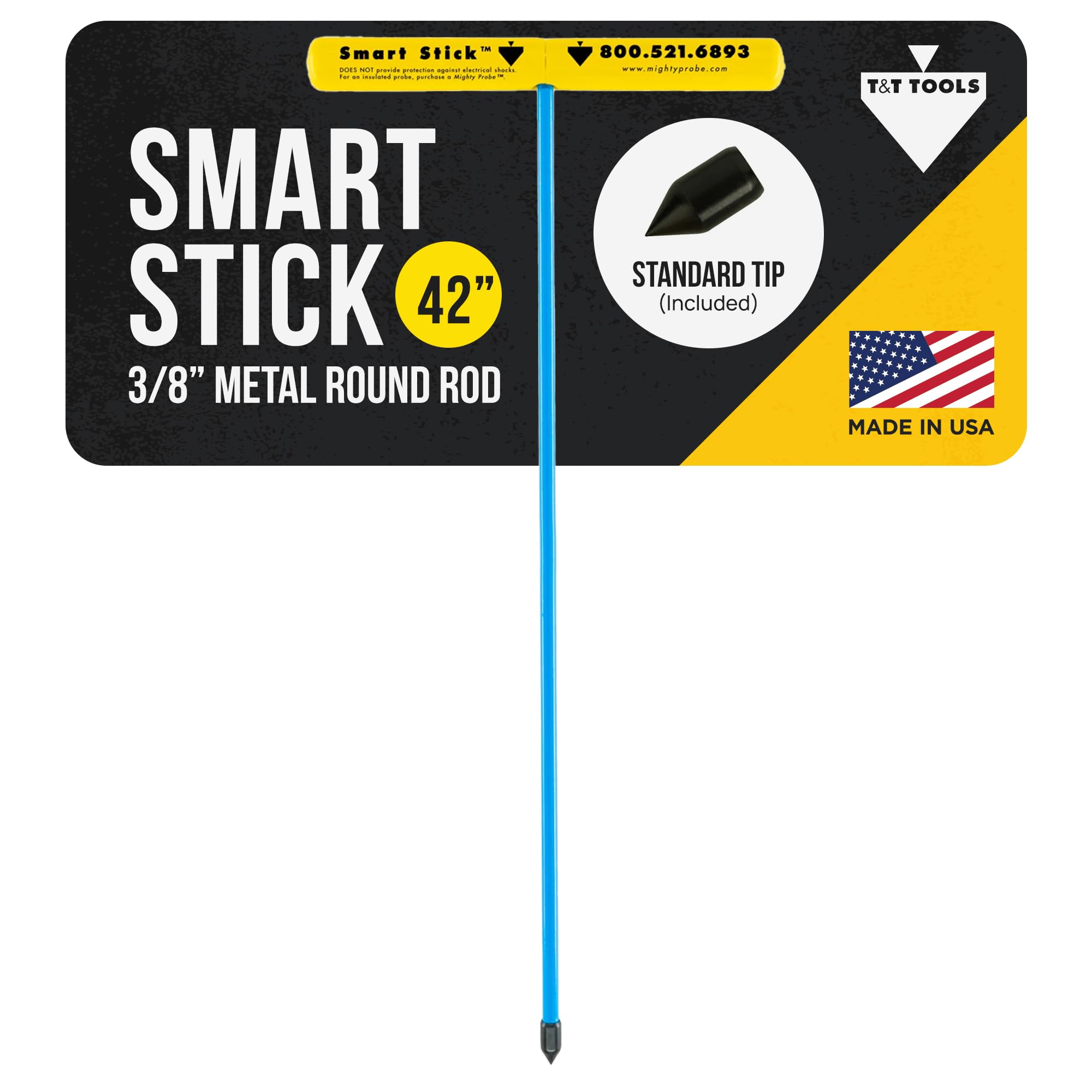 T&T Tools 42-Inch Heavy Duty Metal Soil Probe - 3/8