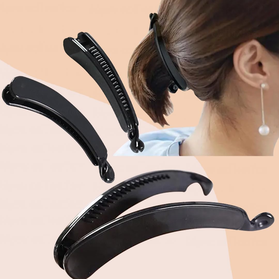 Myra Collection 3-Piece Plastic Hair Claw Set - Fashionable Hair Clips for Women & Girls - Perfect for School, Work, and Everyday Styling