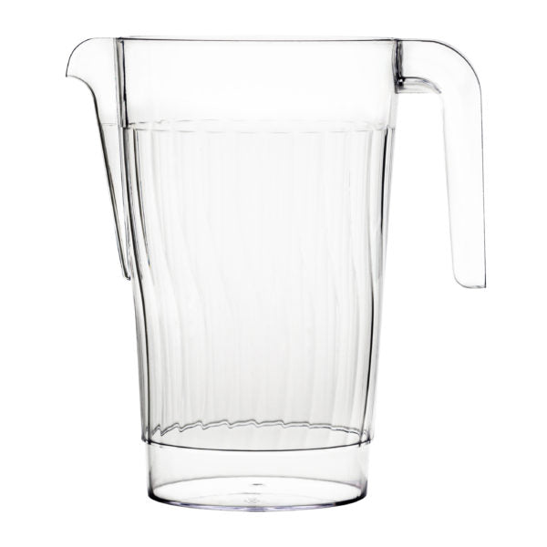 Clear Plastic Pitcher with Handle - 48 oz (2 Pack) - Perfect for Iced Tea, Lemonade & Party Drinks