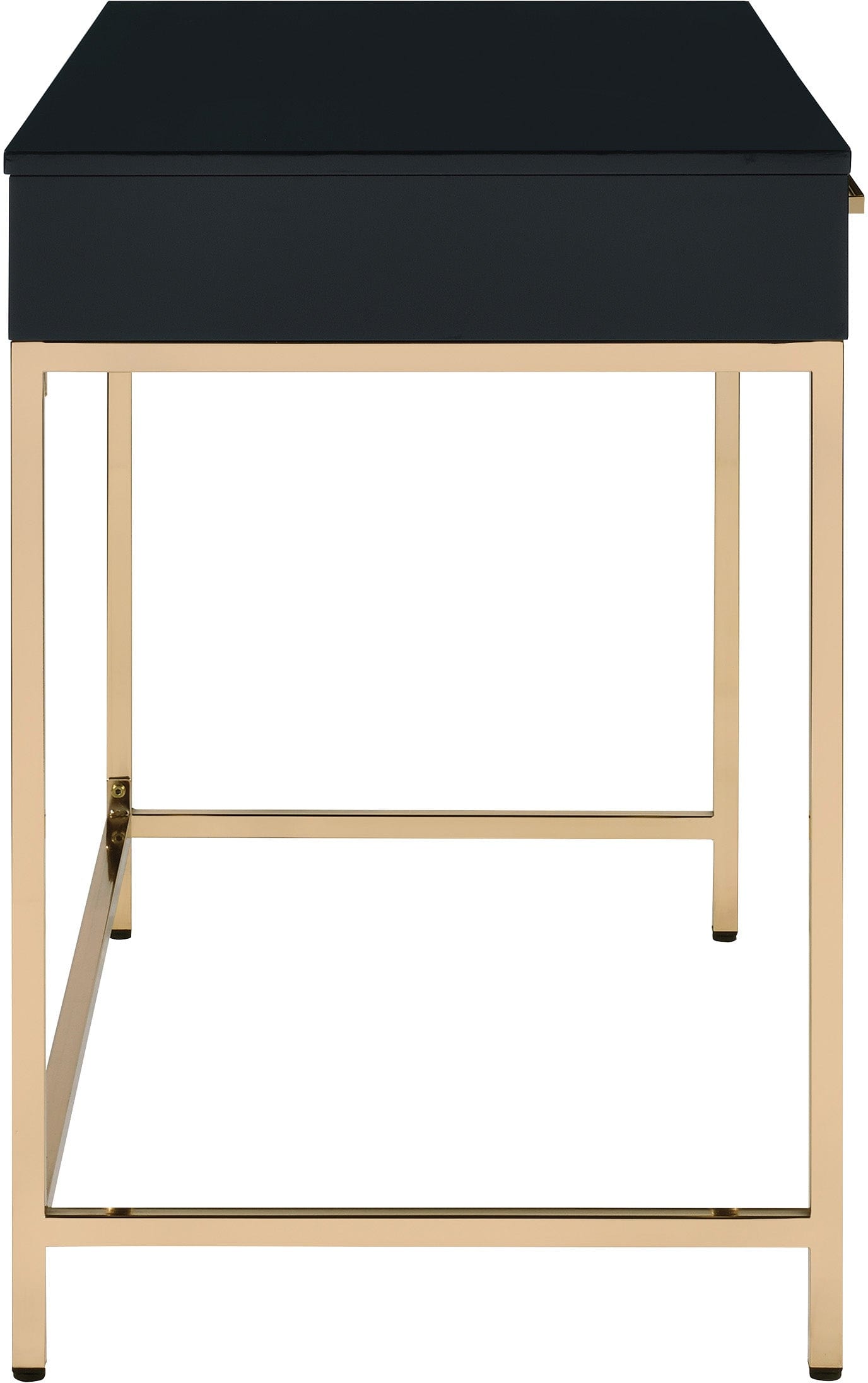 Office Star Alios Black Desk [ALS43] - Modern Home Office Desk with Durable Steel Frame, Ergonomic Design for Work & Study, Perfect for Small Spaces & Apartments