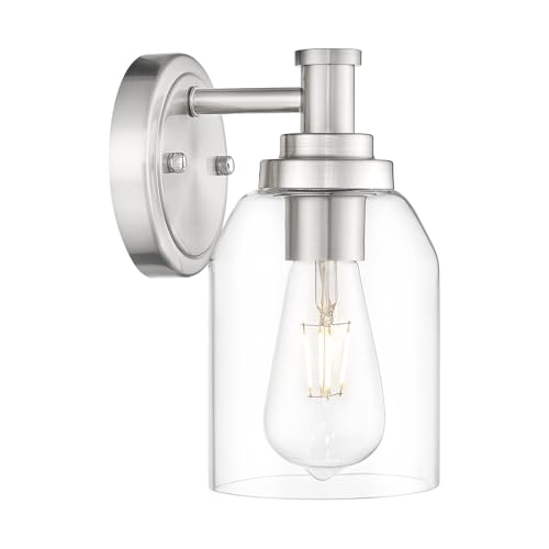 Brushed Nickel + Clear Glass