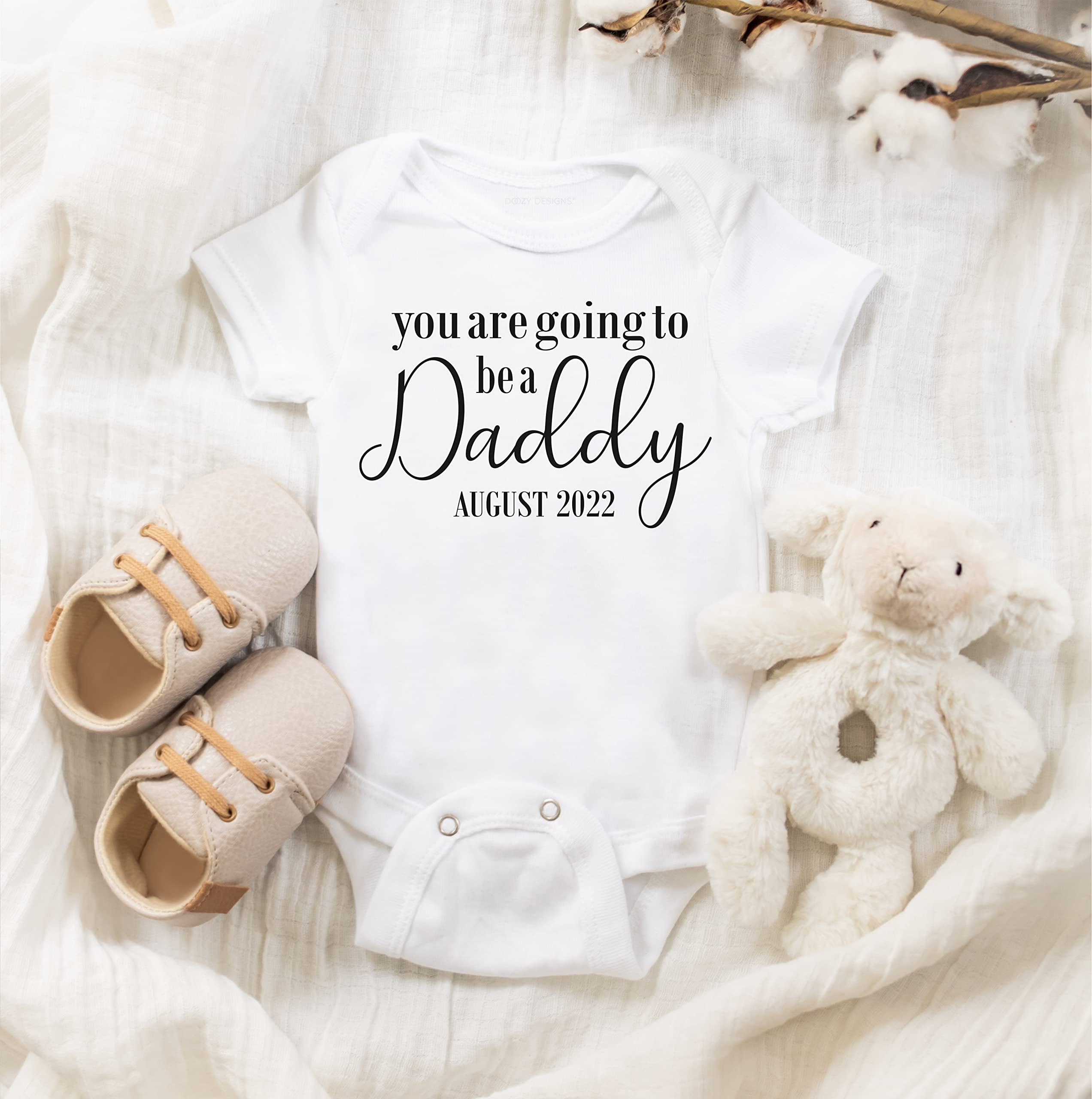 Custom Pregnancy Announcement Bodysuit for Husband & Boyfriend - 'You're Going to be a Daddy' Surprise Gift (0-3M Short Sleeve) | Perfect for Gender Reveals, Baby Showers & First-Time Dad Gifts