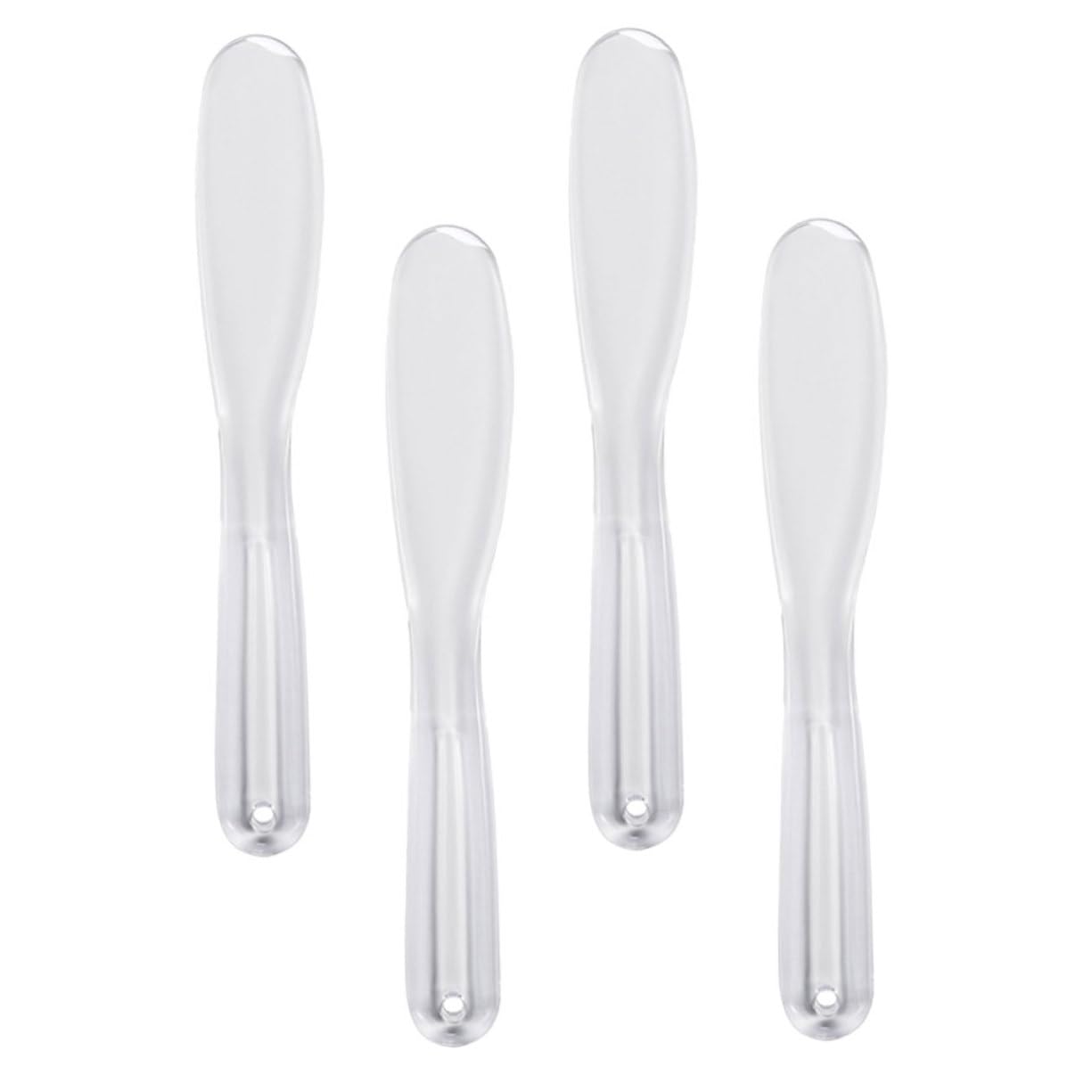 FRCOLOR 4pcs Reusable Plastic Makeup Mixing Spatulas - Eye Makeup Stirring Rod, Cosmetic Scoop & Skincare Tool for DIY Creams, Lotions & Foundations | Perfect for Makeup Artists, Beauty Enthusiasts & Home Skincare Routines