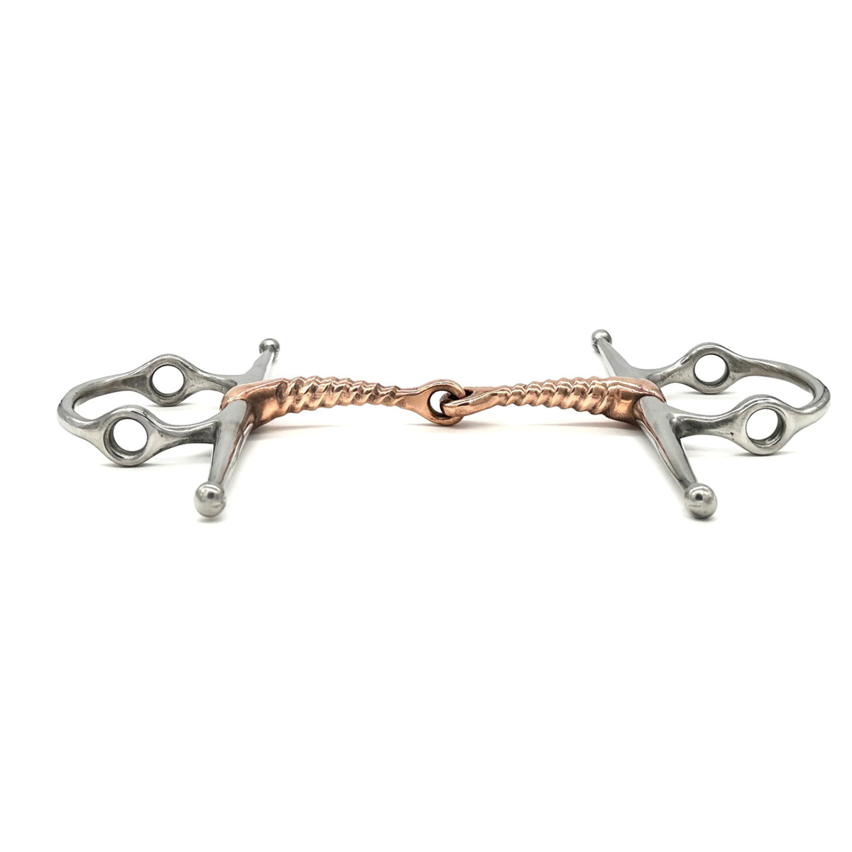 AJR Copper Corkscrew Nelson Gag Bit - Horse Training Bit for Western Riding & Dressage - Perfect for Show, Trail & Training Sessions