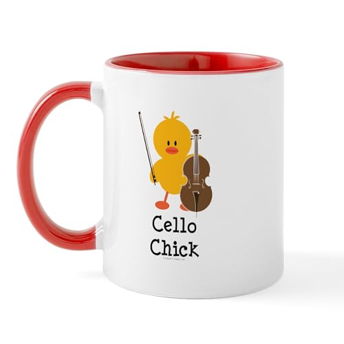 White/Red Inside - Cello Chick Mug