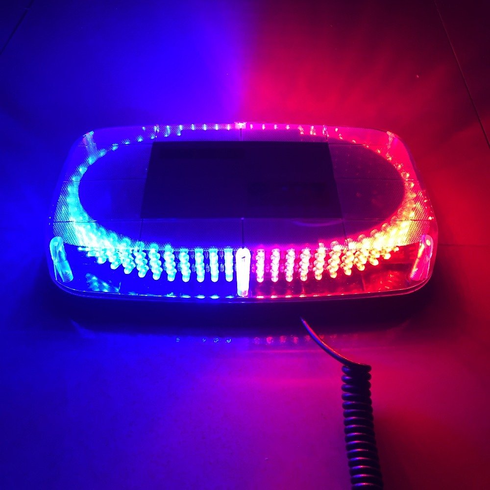 HEHEMM 240 LED Car Roof Strobe Light - Red & Blue Emergency Warning Light Bar, 12V 36W Flashing Hazard Lights for Trucks, Police Vehicles & Emergency Scenes | Durable Automotive Exterior Lighting for Roadside Safety & Night Visibility