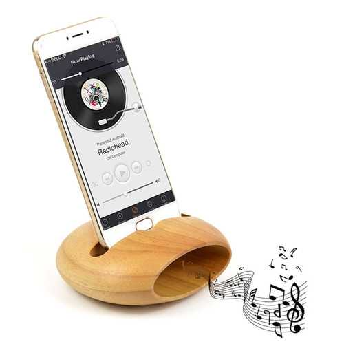 Bakeey Wooden Phone Stand with Sound Amplifier - Cable Organizer & Charging Station for Xiaomi - Perfect for Office Desk, Home, and Gift Giving