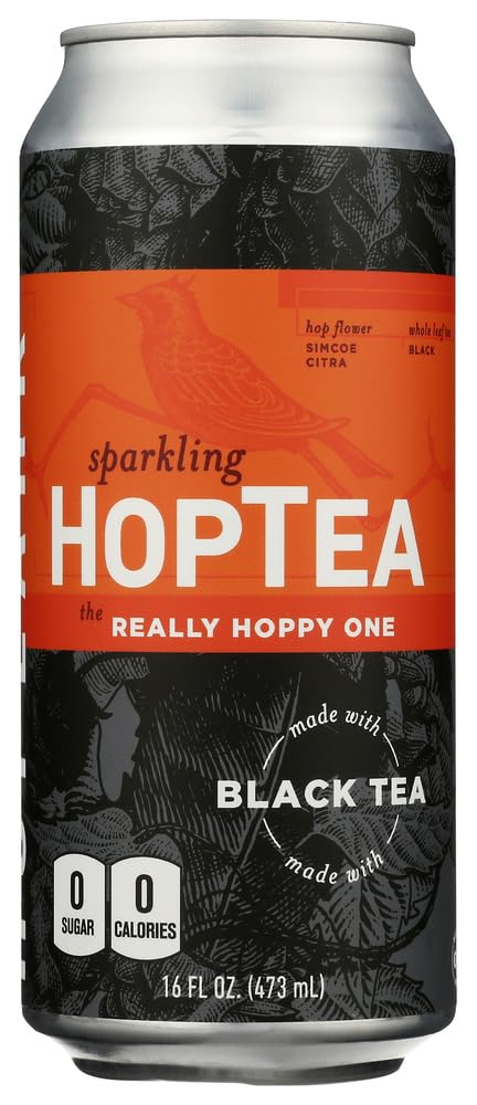 Hoplark Really Hoppy One Sparkling HopTea - 12 Pack (16 Fl Oz Cans) | Caffeine-Free Herbal Tea Alternative | Perfect for Relaxation, Outdoor Activities & Healthy Lifestyle