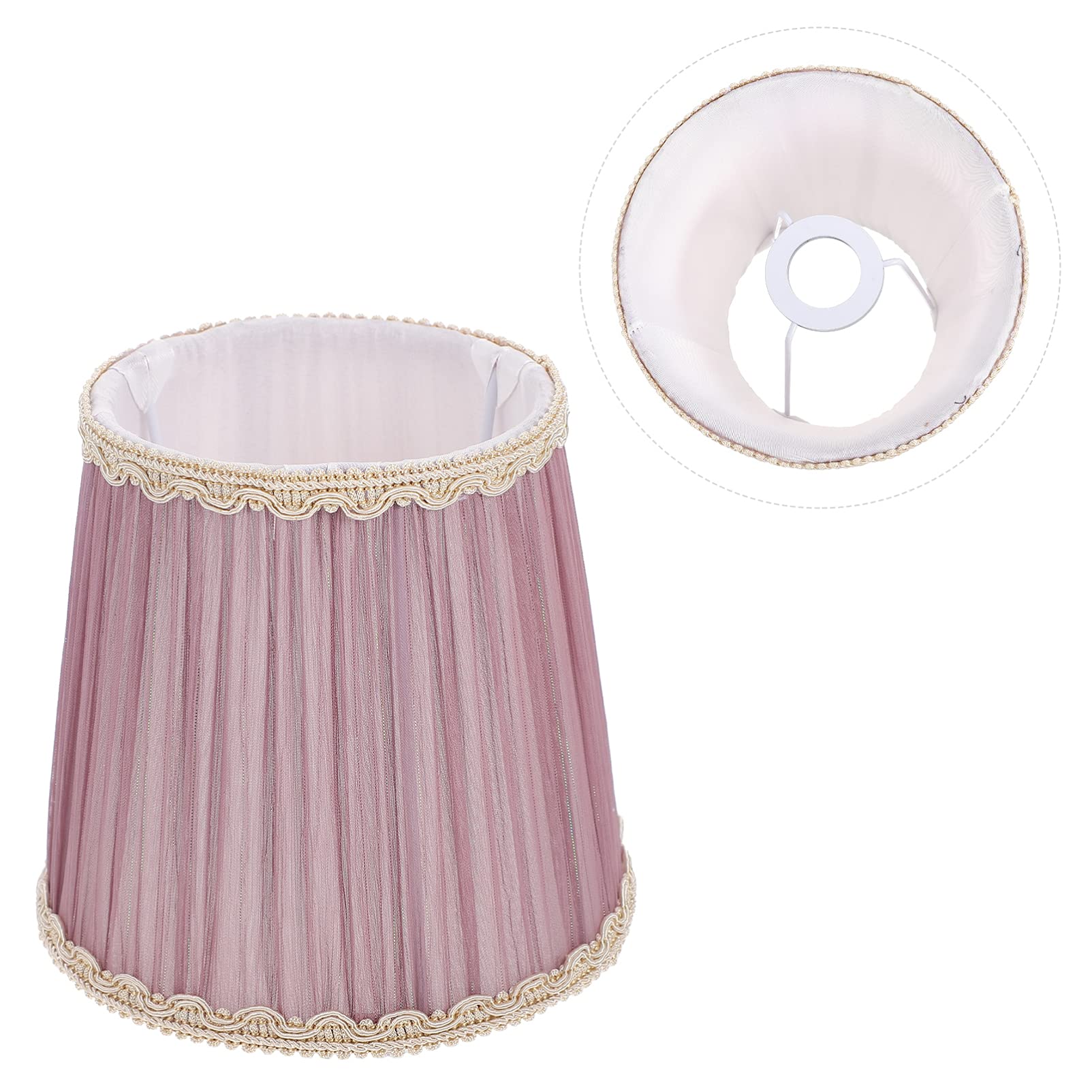 Uonlytech Pleated Lamp Shades - Clip-On Chandelier & Wall Lamp Covers, Barrel Drum Shades for Bulbs & Candles | Elegant Home Lighting Decor for Living Room, Bedroom & Dining Area