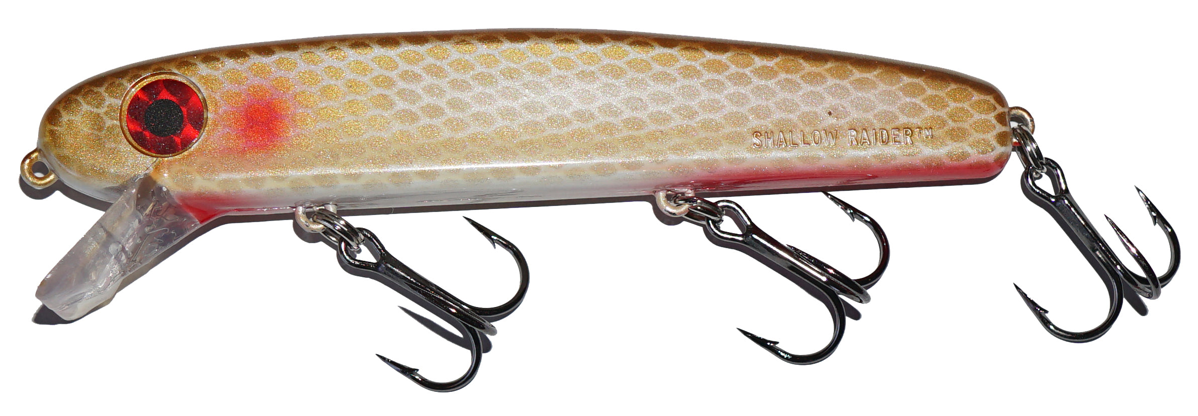 Bucher 5 Shallow Raider Crankbait Fishing Lure - Topwater Bass Bait for Freshwater & Saltwater - Perfect for Shallow Water Fishing, Casting, and Trolling