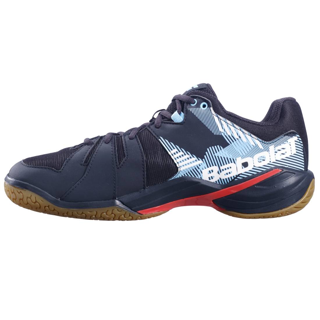 Babolat Shadow Spirit Men's Indoor Court Shoes - Black/Red - Lightweight Tennis Shoes for Badminton, Squash & Indoor Sports - Non-Marking Rubber Sole