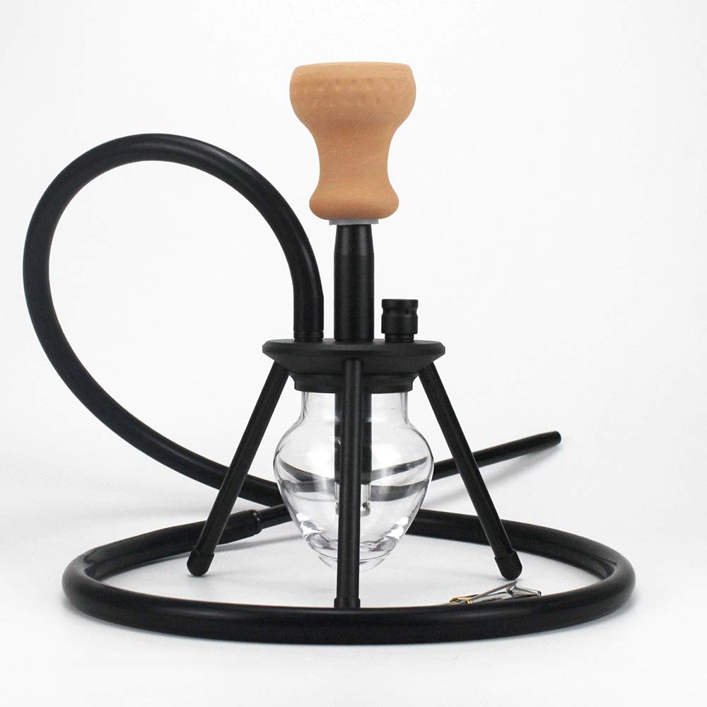 Portable Small Shisha Hookah Set Kit - Easy to Assemble Water Pipe for Smoking - Black | Perfect for Home Use, Parties & Outdoor Gatherings