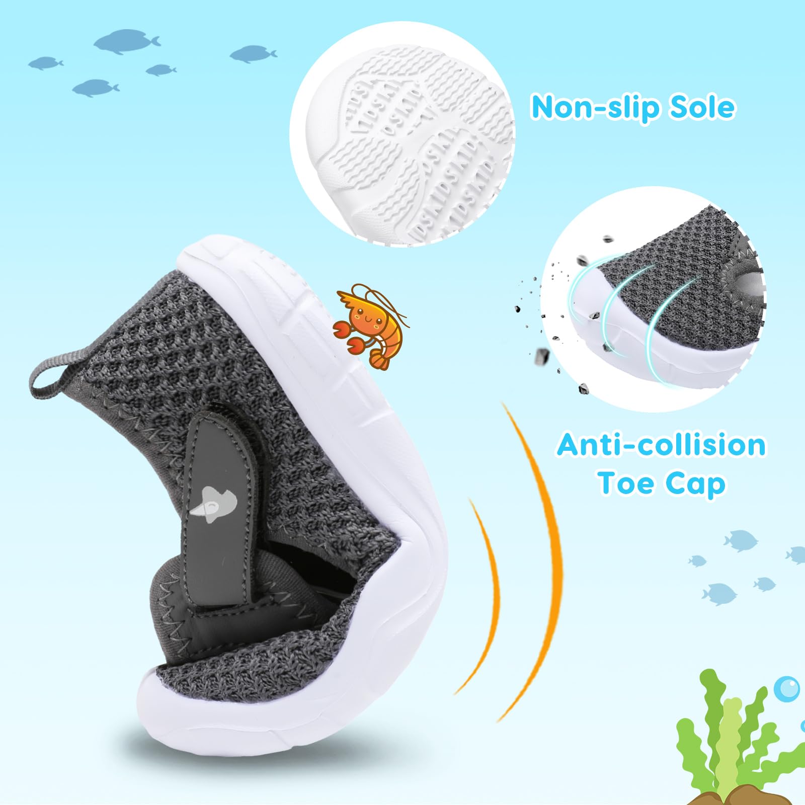 **LeIsfIt Toddler Barefoot Shoes for Boys & Girls - Wide Toe Box, Lightweight Slip-On Walking Shoes for Playground, Park & Everyday Comfort**