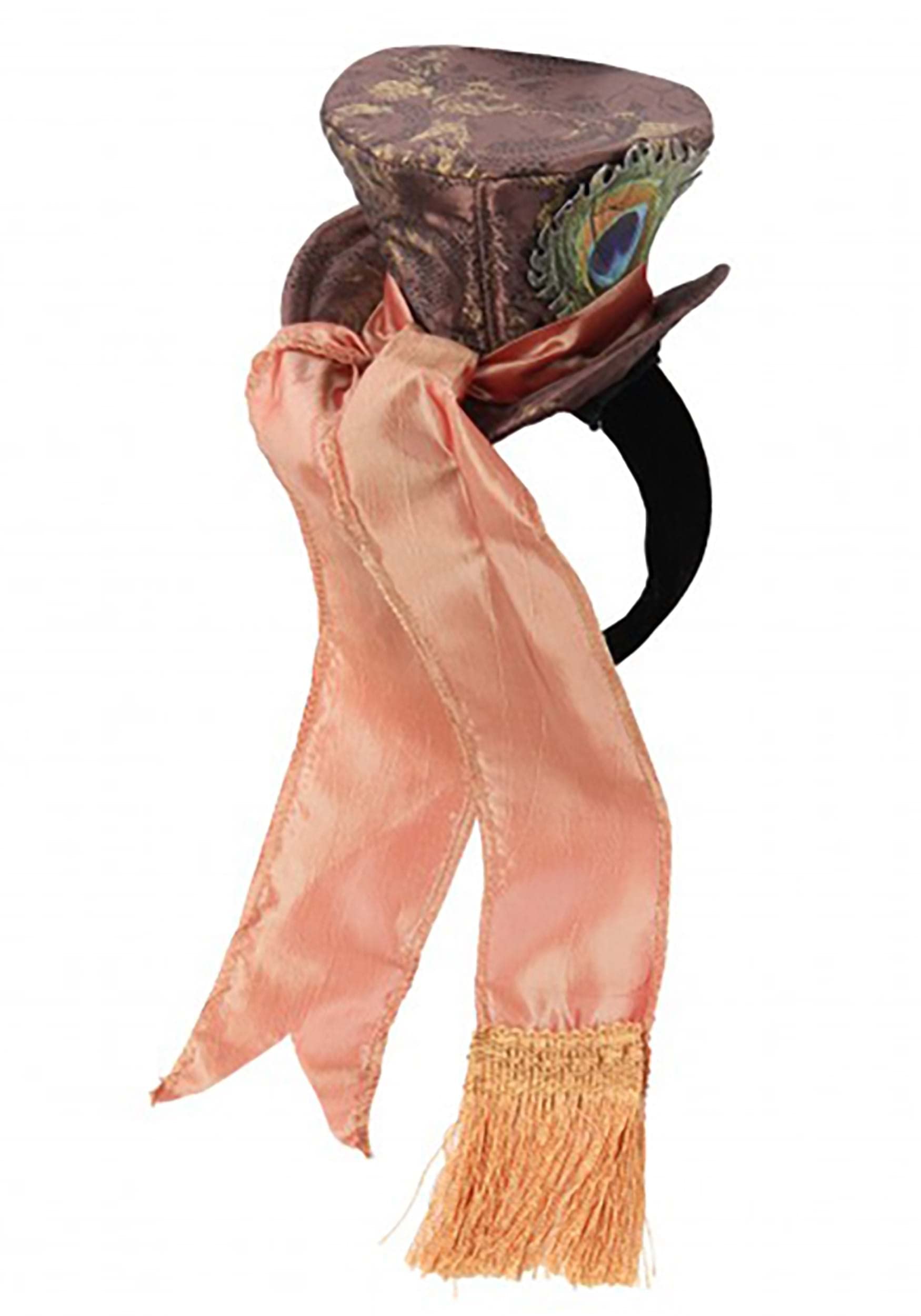 Disney Mad Hatter Mini Costume Hat for Adults & Kids - Alice in Wonderland Tea Party, Cosplay & Halloween Accessory