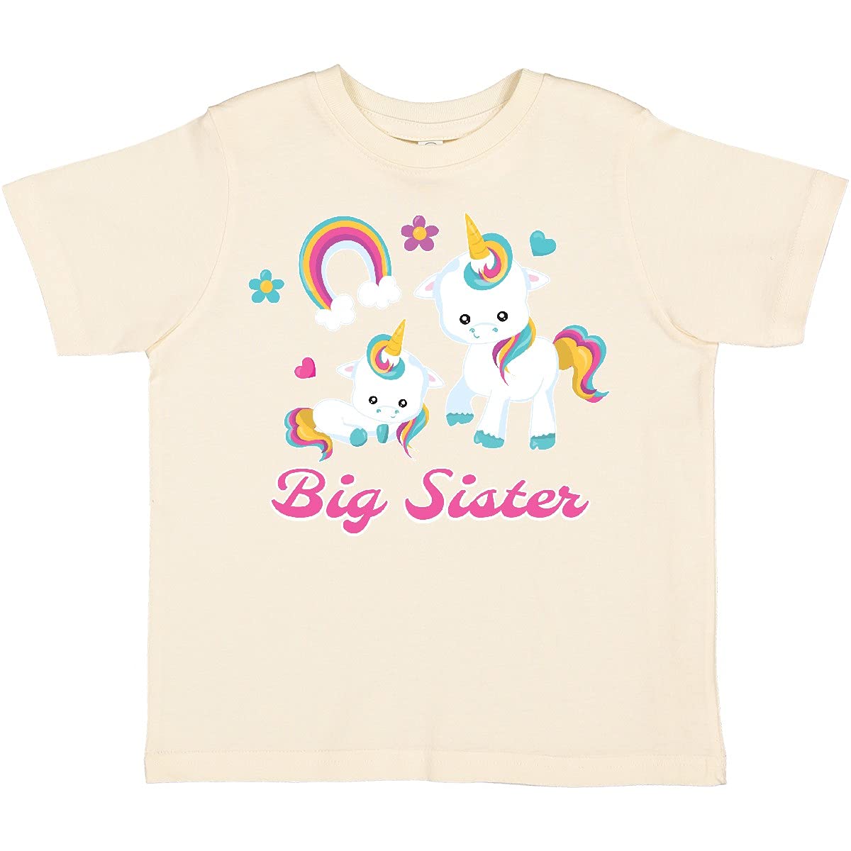 Inktastic Big Sister Toddler T-Shirt - Cute Cotton Tee for Toddler Girls - Perfect for Sibling Announcement, Family Photos & Special Occasions