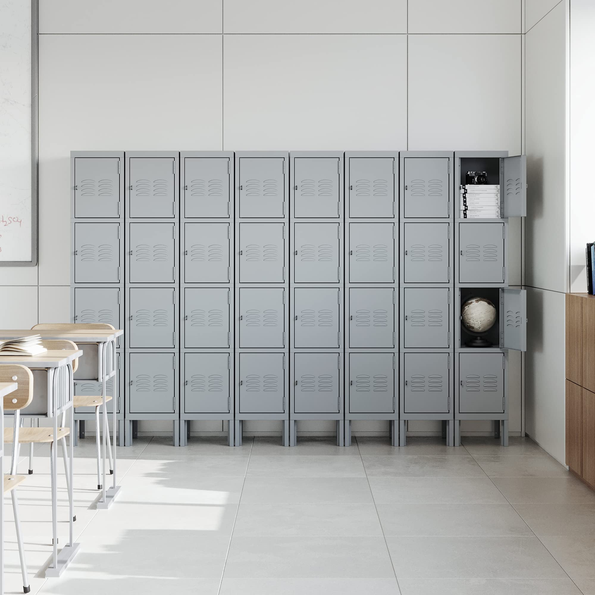 STANI Heavy Duty Metal Locker with Lock - Secure Employee Storage Cabinet for Home, Gym, School & Office - Tall Steel Locker for Clothes, Shoes & Equipment Storage (Ideal for Lockers, Changing Rooms & Secure Storage Areas)