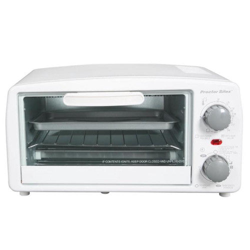 Proctor Silex 4-Slice Toaster Oven 31116PS - Perfect for Breakfast, Snacks & Small Meals in Home, Dorm or Office