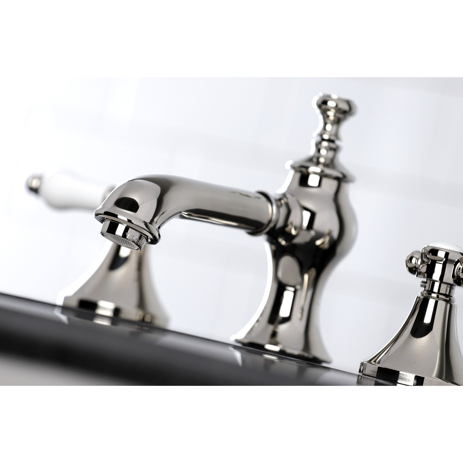 Bel Air KC7066BPL Two Handle 3 Hole Widespread Bathroom Faucet with Brass Pop Up Drain - Polished Nickel Finish for Vanity Sink - Perfect for Modern Home & Hotel Bathroom Renovation