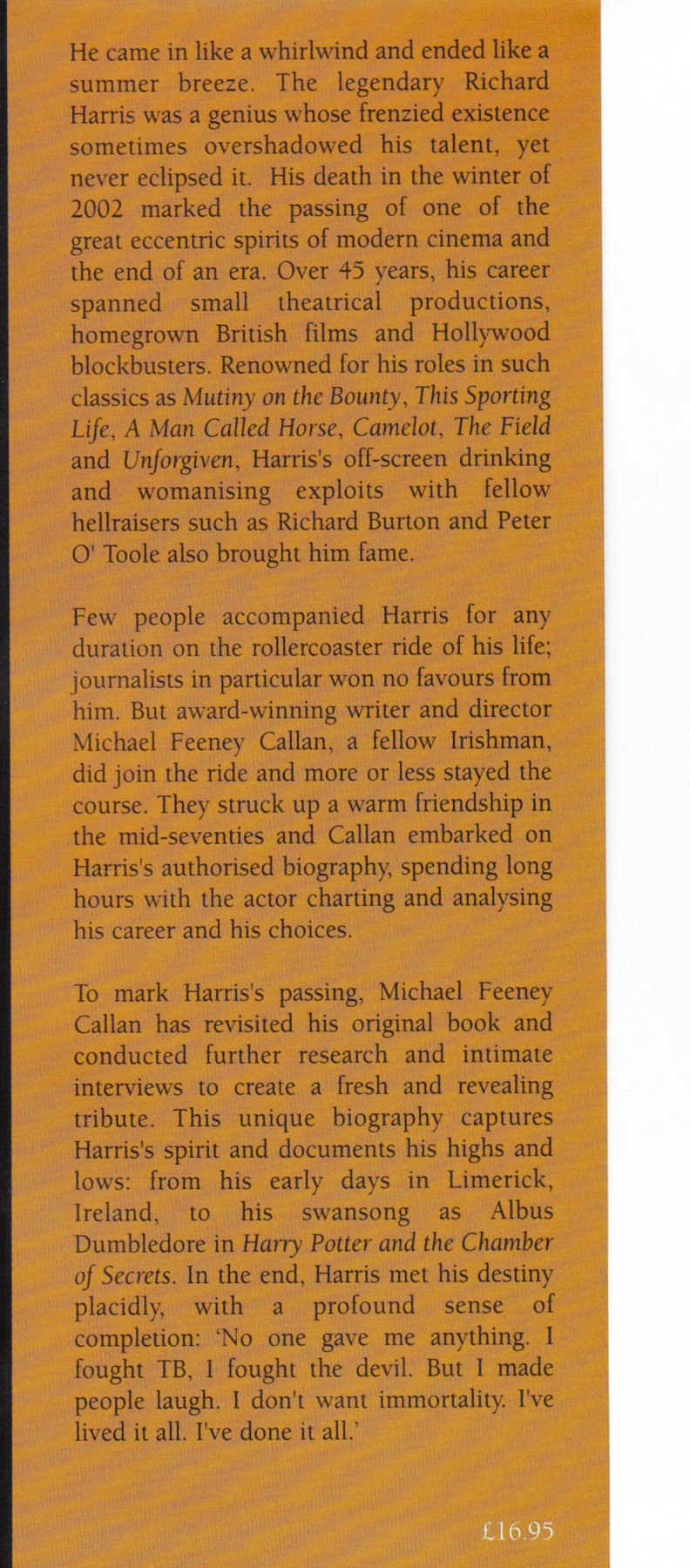 Richard Harris: Sex, Death and the Movies - An Intimate Biography | Celebrity Memoir, Hollywood Stories, Actor Biography | Perfect for Film Buffs and Biography Lovers