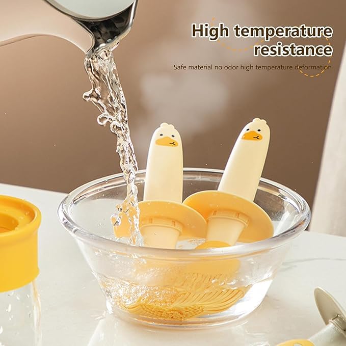 2-in-1 High-Temperature Resistant Oil Dispenser & Silicone Brush Set - Perfect for Grilling, Baking, Frying & Kitchen Cooking | BBQ Oil Sprayer & Pastry Brush for Even Coating | Ideal for Home Chefs & Outdoor Cooking Enthusiasts