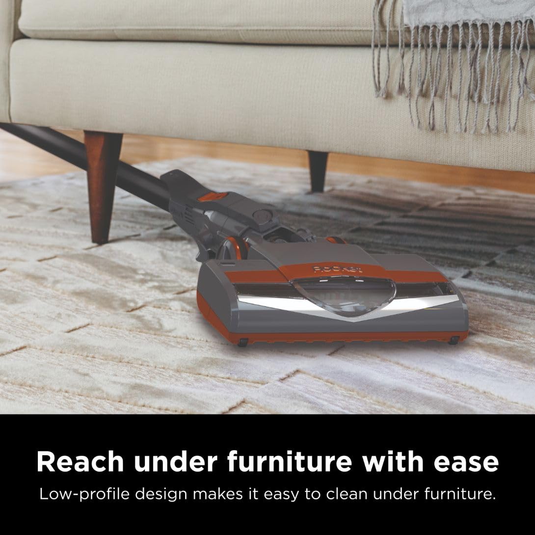 Shark Rocket HV301 Ultra-Light Corded Bagless Vacuum Cleaner for Carpet & Hard Floor - Powerful Suction, Swivel Steering, Gray/Orange - Perfect for Home, Apartment, Pet Hair & Car Cleaning