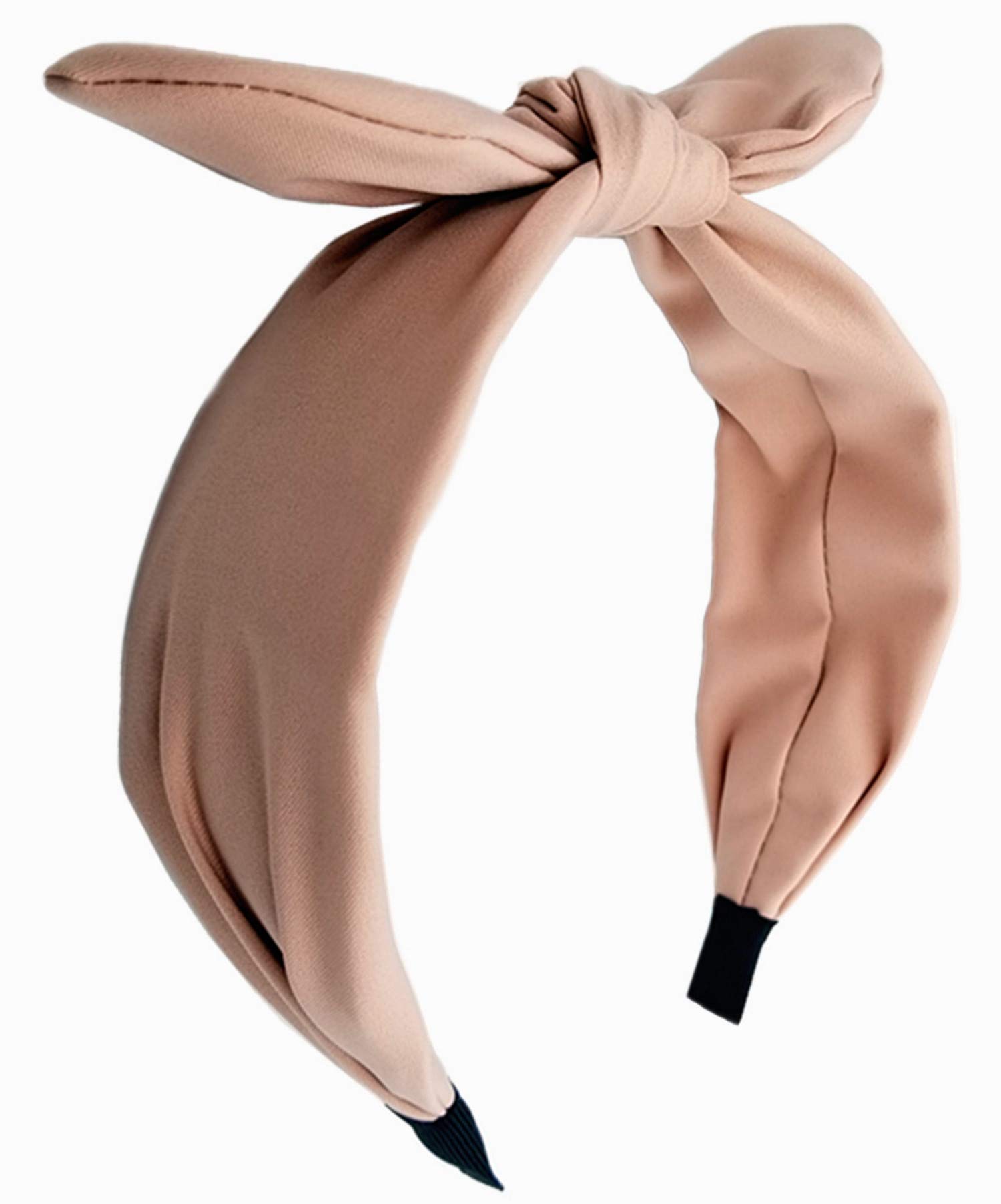 1Pcs Women's Knotted Turban Headband - Wide Stretchable Bowknot Hair Band for Women (Pink) | Perfect for Yoga, Workouts, Fashion Accessories and Everyday Wear
