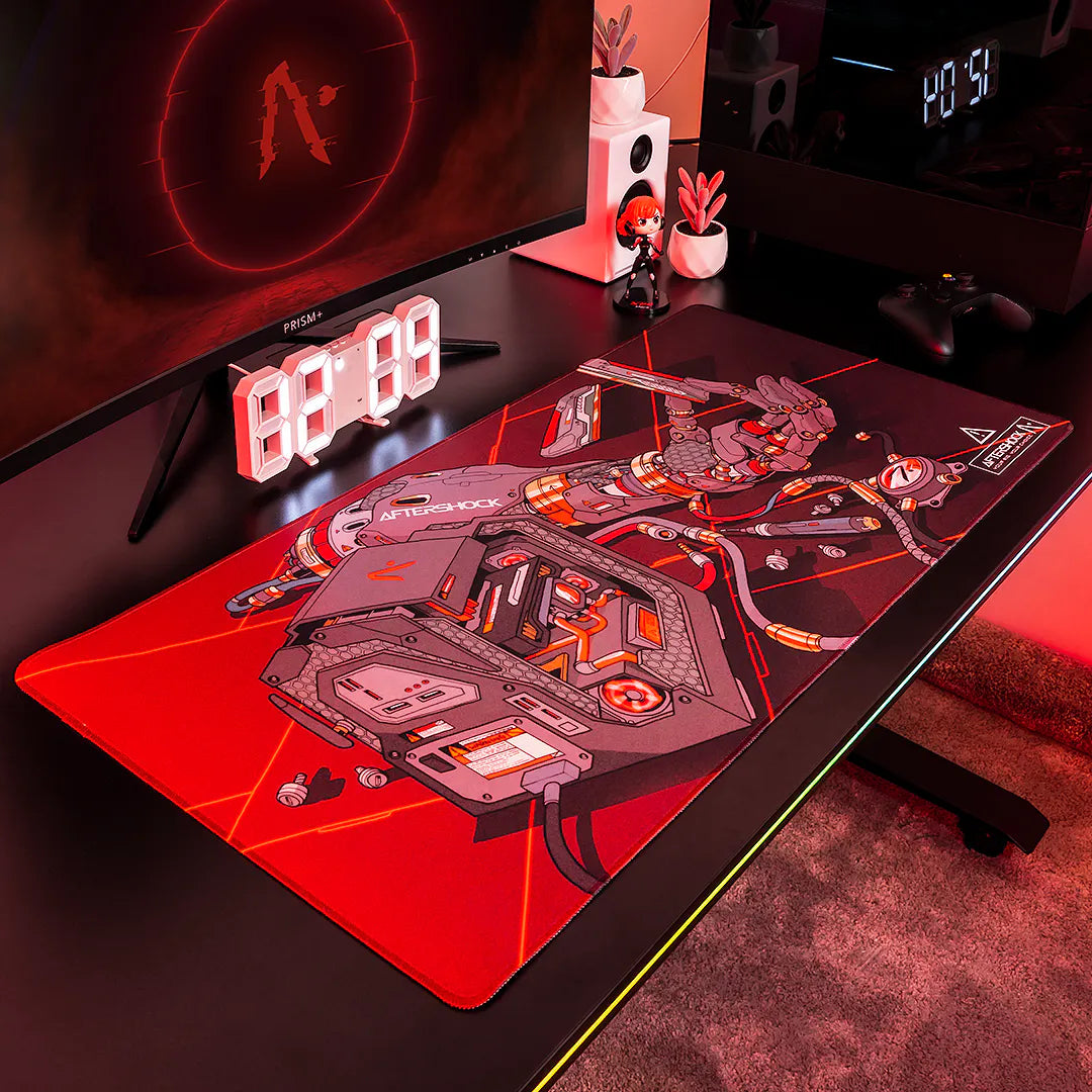 Aftershock XL Gaming Mouse Pad with Mechanical Arm Design - Perfect for PC, Laptop & Console Gamers