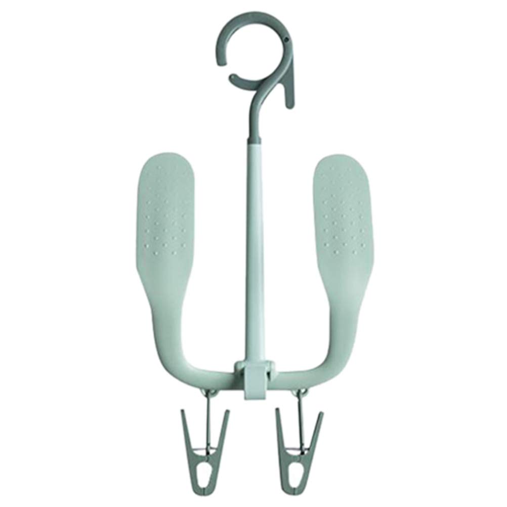 DOITOOL Rotating Shoe Rack - 360° Spinning Shoe Organizer with Anti-Slip Clips for Drying & Storage (Light Green) - Perfect for Small Spaces, Closets, Entryways & Bathrooms