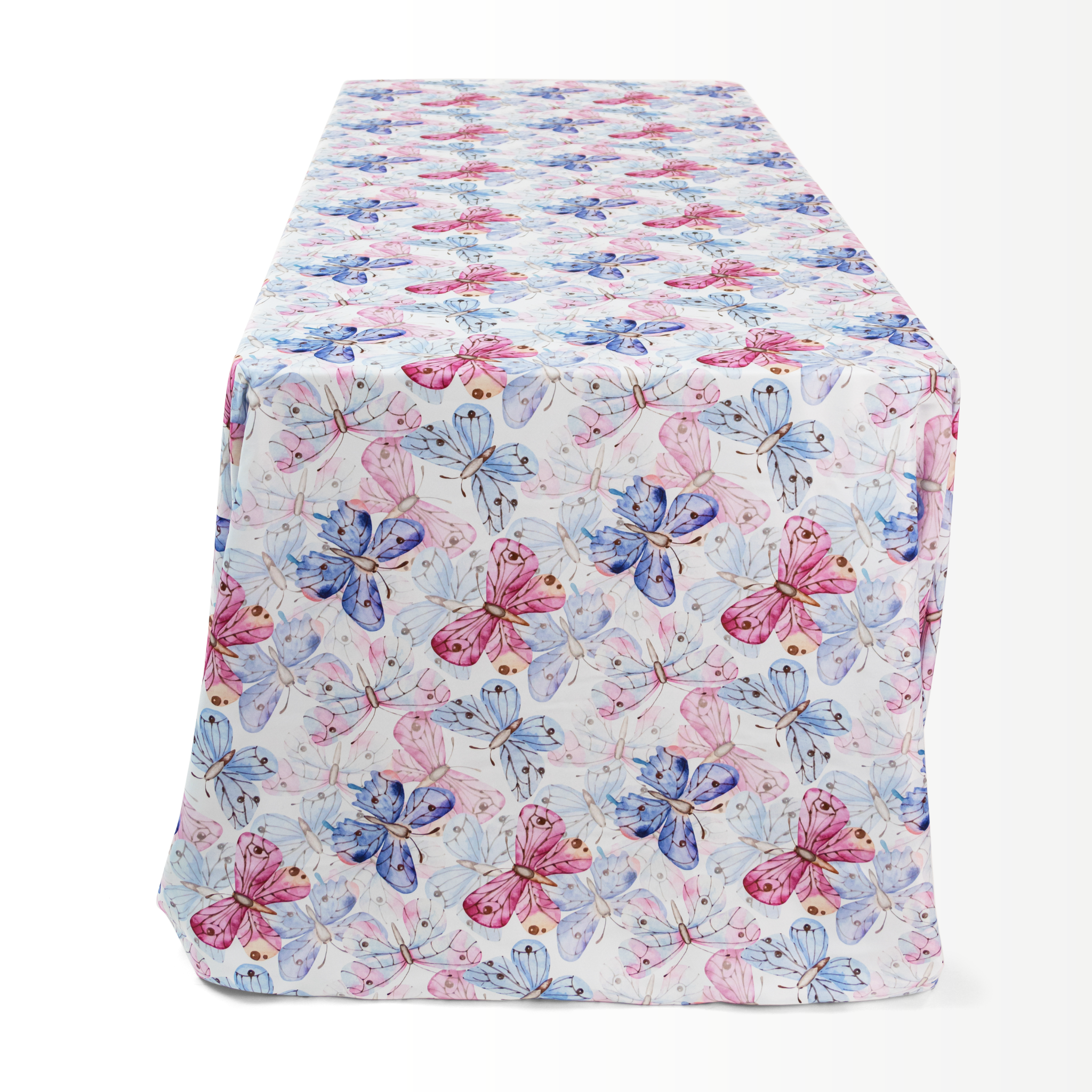 90x132 Inch Butterfly Print Rectangular Tablecloth - Waterproof & Stain-Resistant for Indoor & Outdoor Dining, Parties, and Picnics