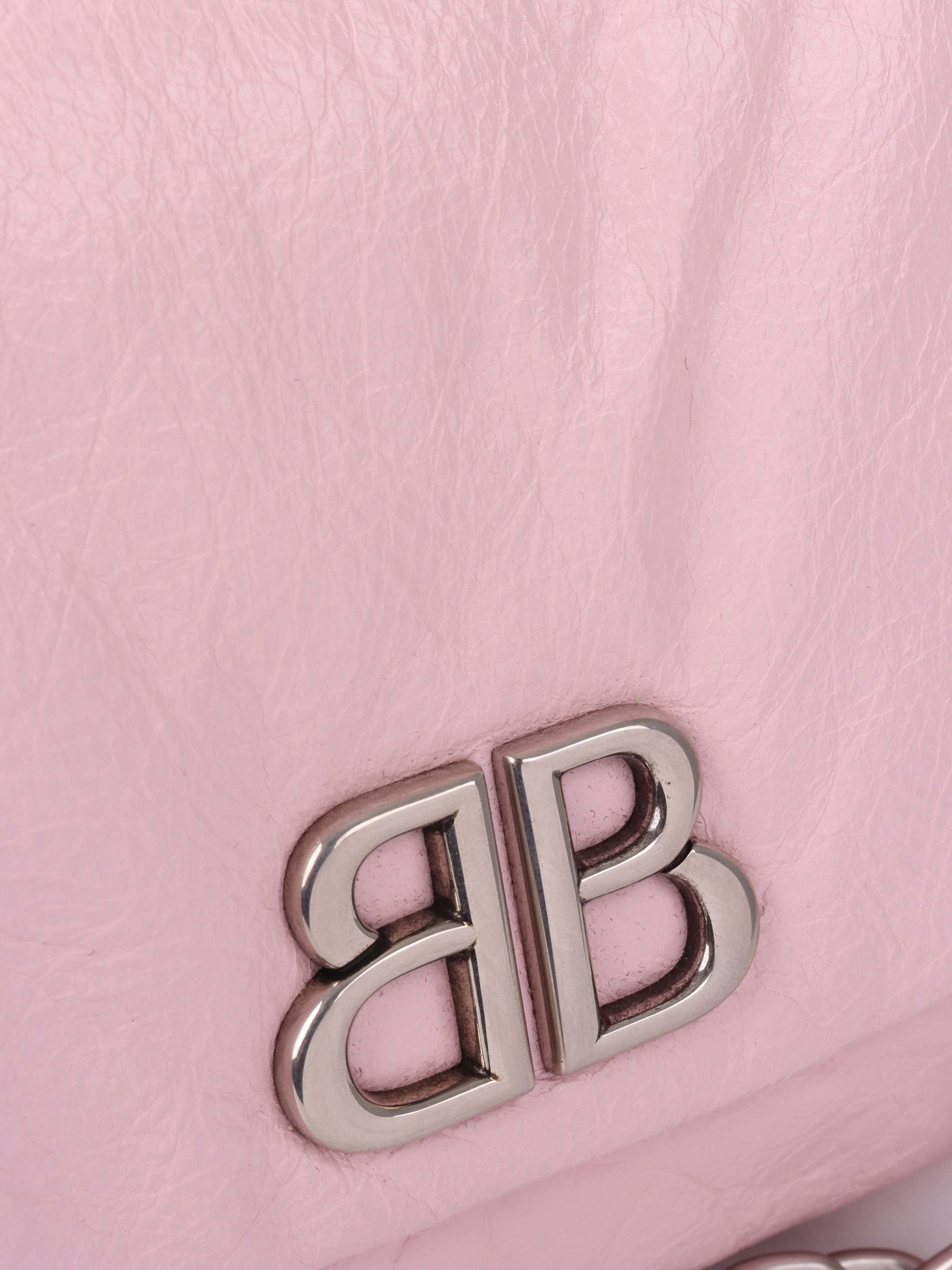 Balenciaga Monaco Mini Bag in Petal Pink - Luxury Crossbody Purse for Women, Perfect for Parties, Dates & Everyday Use