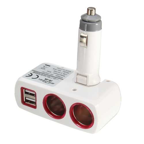 Dual USB Car Charger 3.1A Fast Charging with LED Light - 12V Cigarette Lighter Socket Adapter for iPhone 15/14/13, Samsung S23/S22, Xiaomi - Perfect for Road Trips & Daily Commute