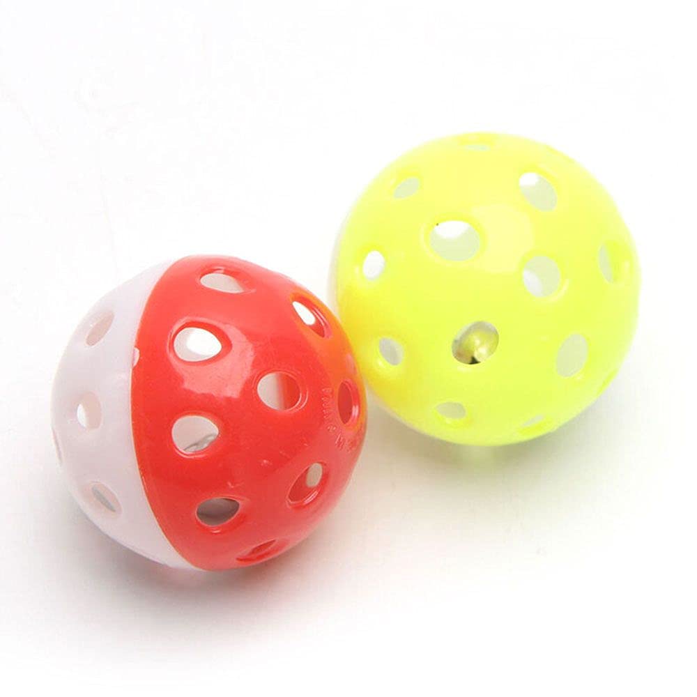 10pcs Hollow Rolling Bell Ball - Fun Interactive Pet Toy for Birds, Cats & Parrots - Encourages Play & Exercise - Perfect for Cages, Playpens & Home Use