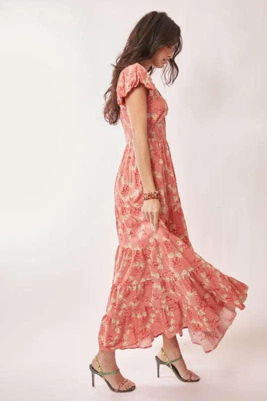 Elegant Sweetheart Neckline Textured Tiered Maxi Dress for Women - Perfect for Weddings, Parties & Summer Vacations