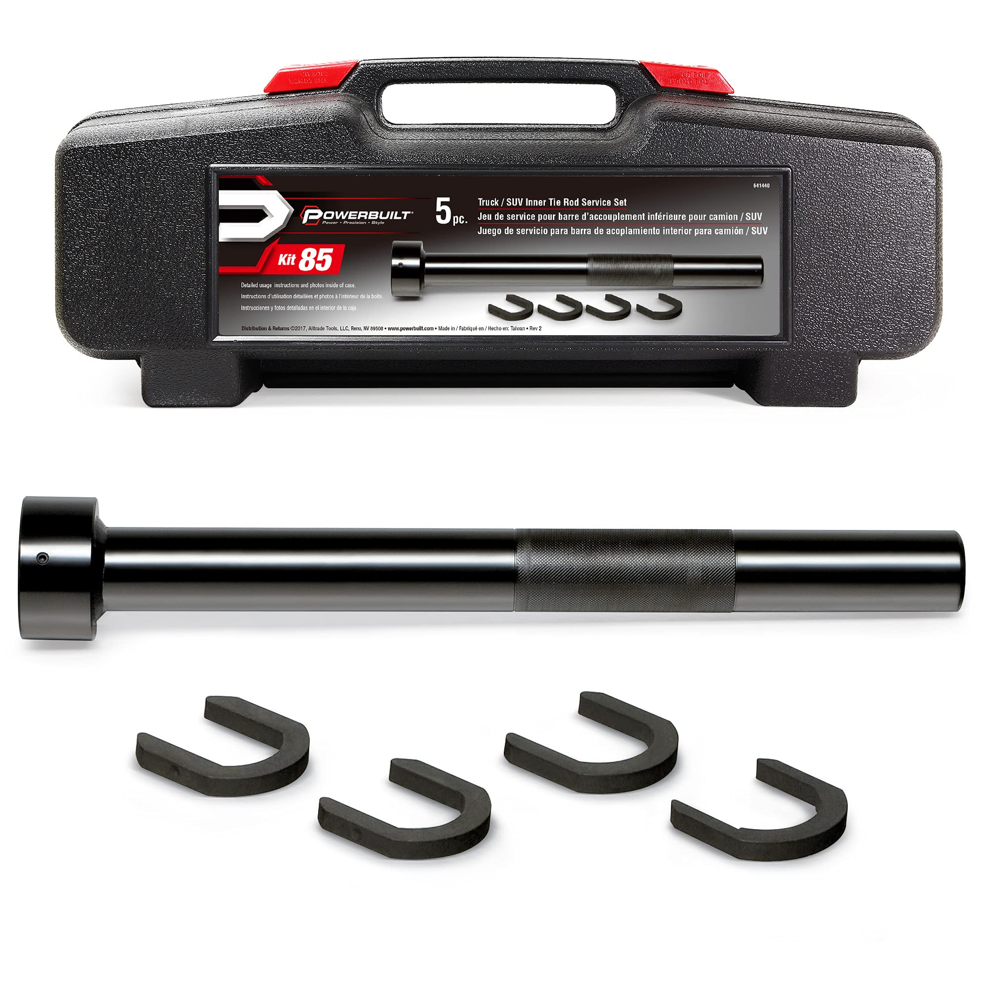Powerbuilt 641440 Inner Tie Rod Tool Kit - Professional Removal & Installation Set with Crowfoot Adapters for Domestic & Import Vehicles, Trucks & SUVs | Perfect for DIY Auto Repairs & Mechanic Workshops