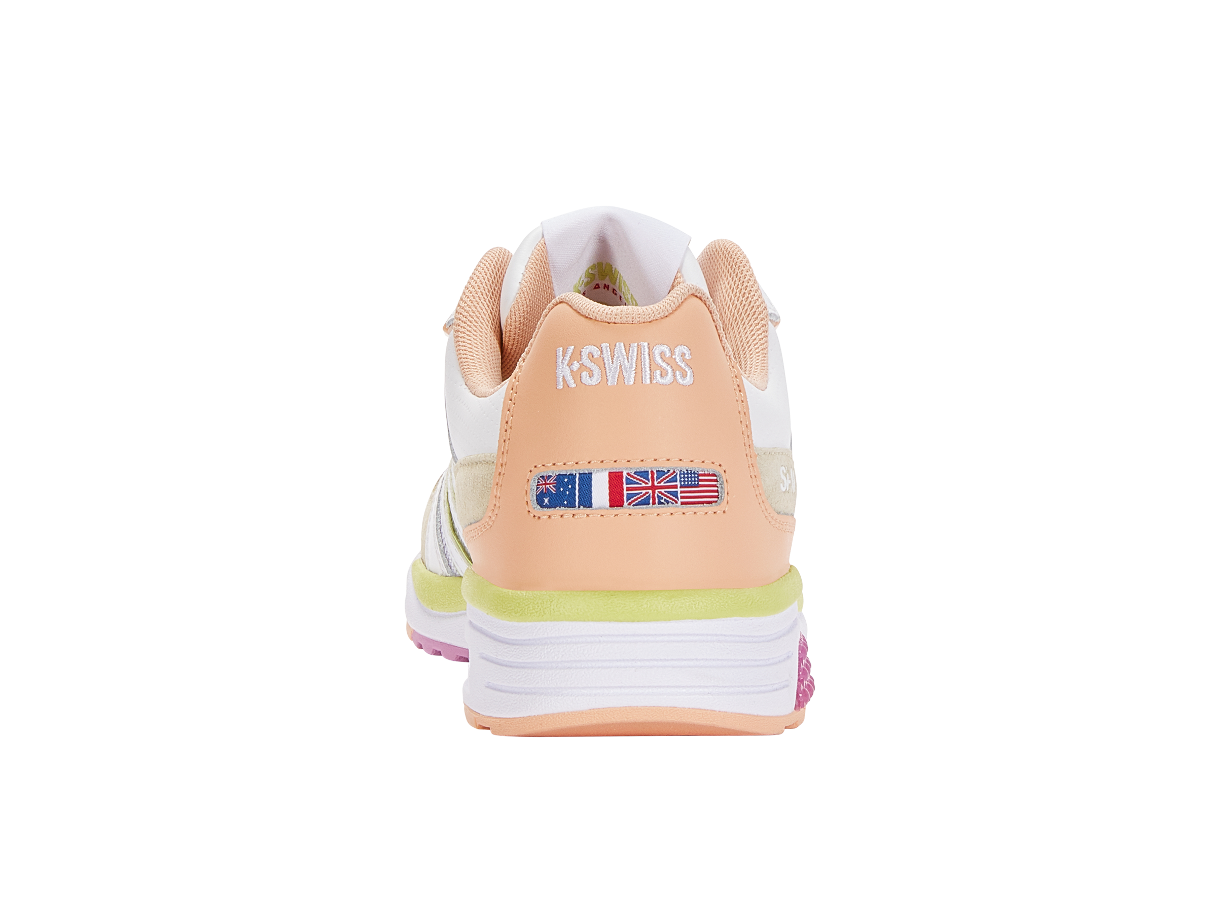 SI 18 RANNELL Women's Running Shoes - White/Almost Apricot/Daiquiri Green | Lightweight & Breathable for Jogging, Gym Workouts & Daily Wear | Size 185 M (US 7.5)